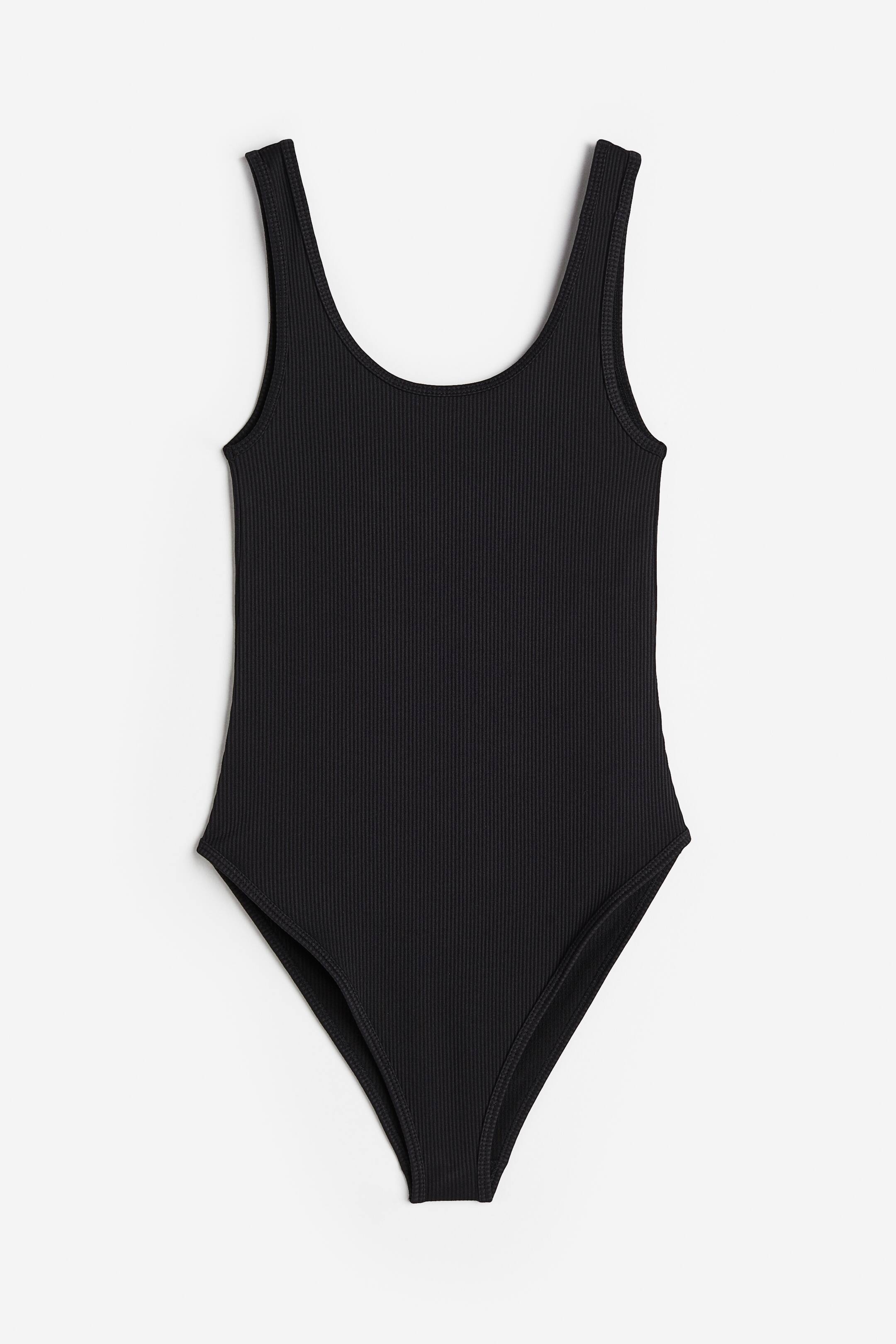 View larger image: Ribbed jersey body - Black - Ladies | H&M HK 1