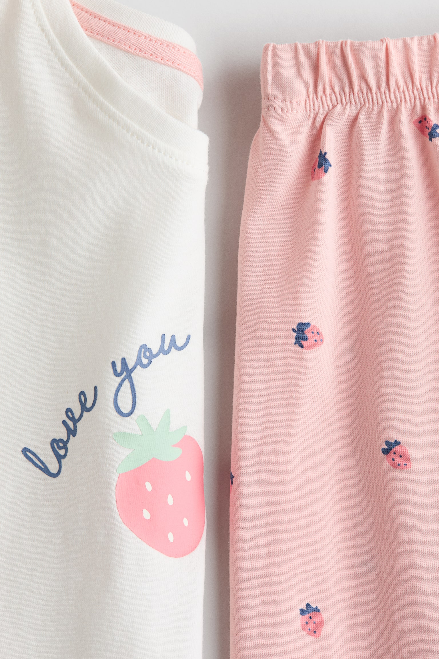 Katoenen pyjama met print - Roze/aardbeien - 2