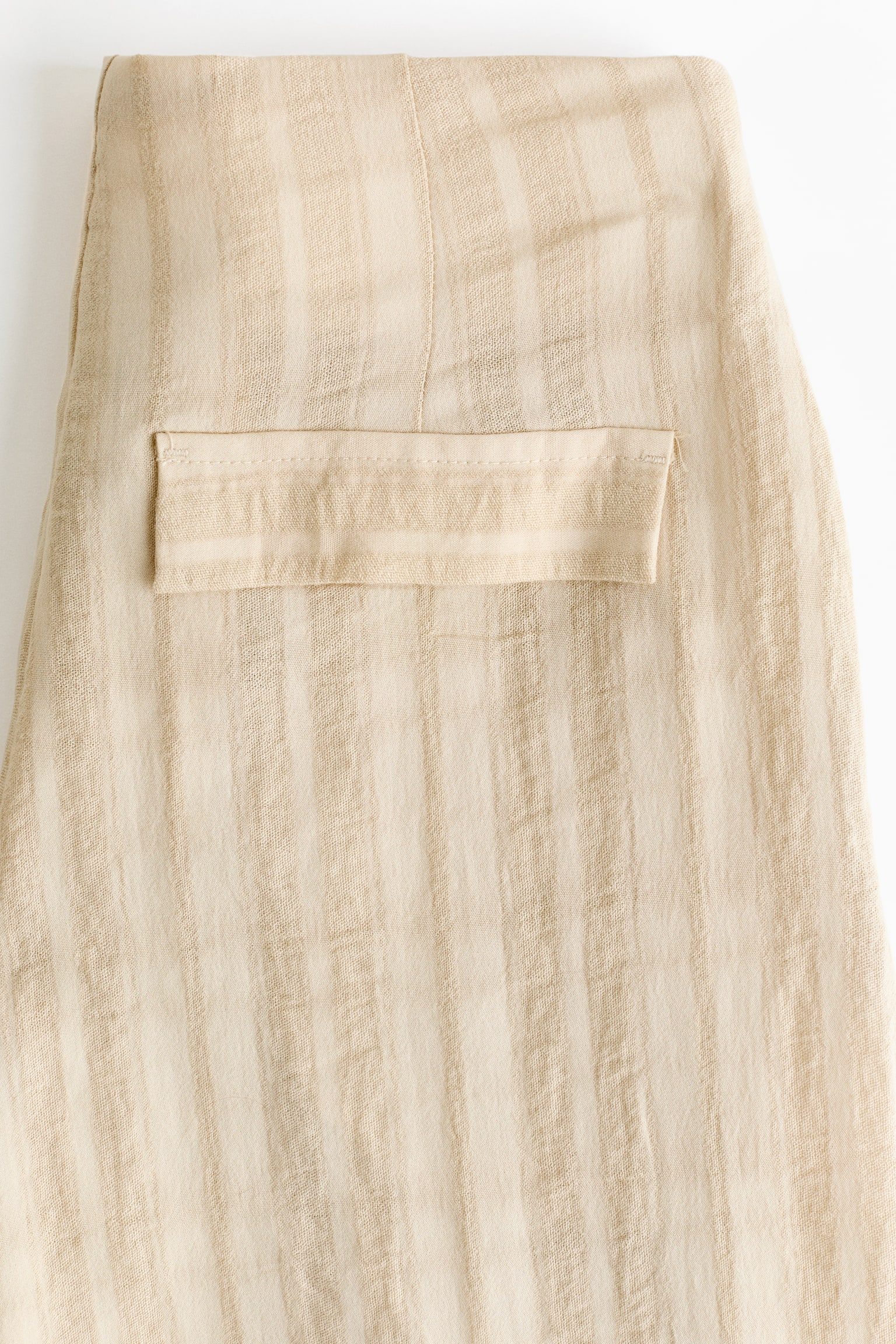 Женские брюки H&M Drawstring-Detail Balloon-Leg, цвет: Бежевый / Полосатый — фото 6