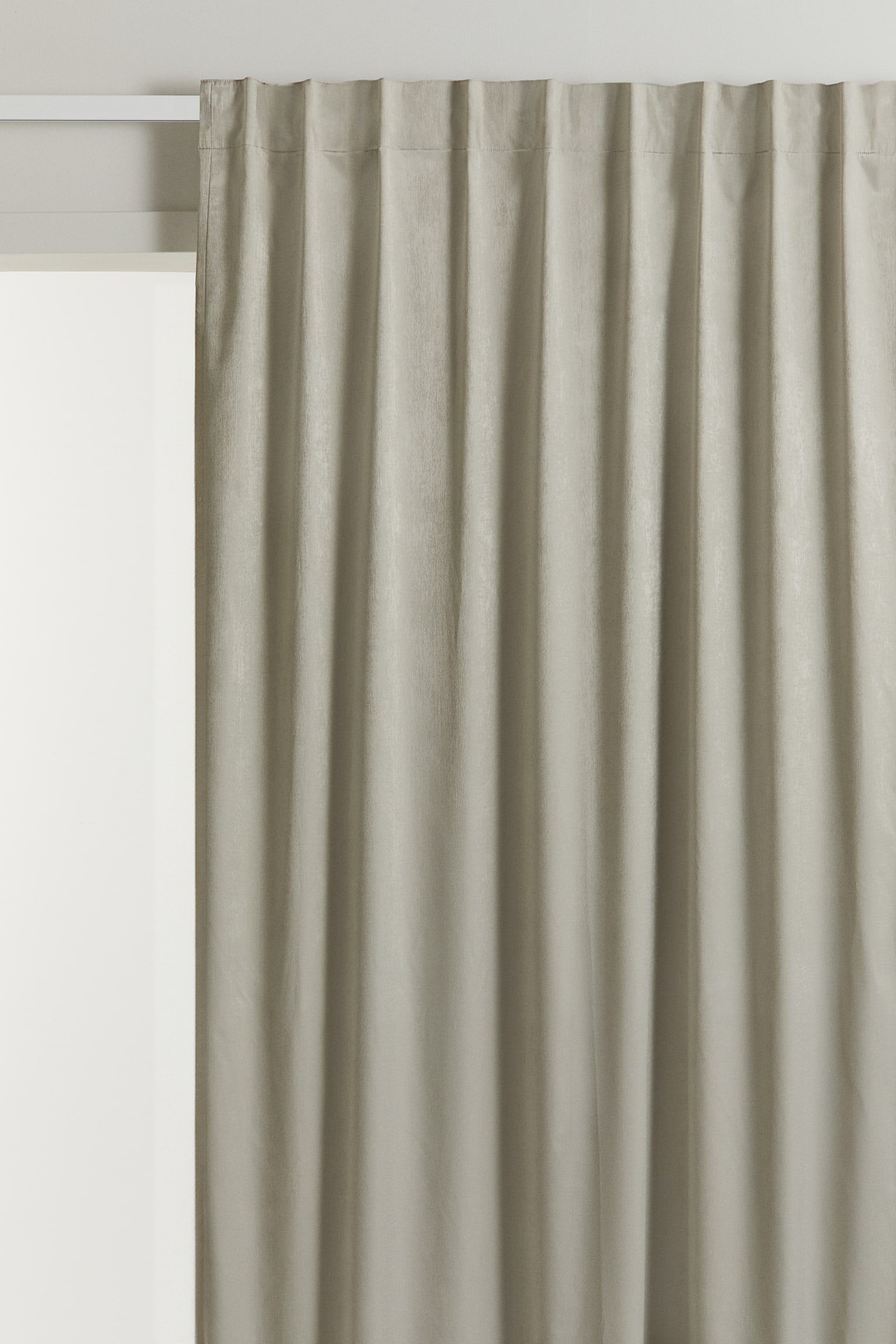 1-pack wide blackout curtain length - Beige - 1