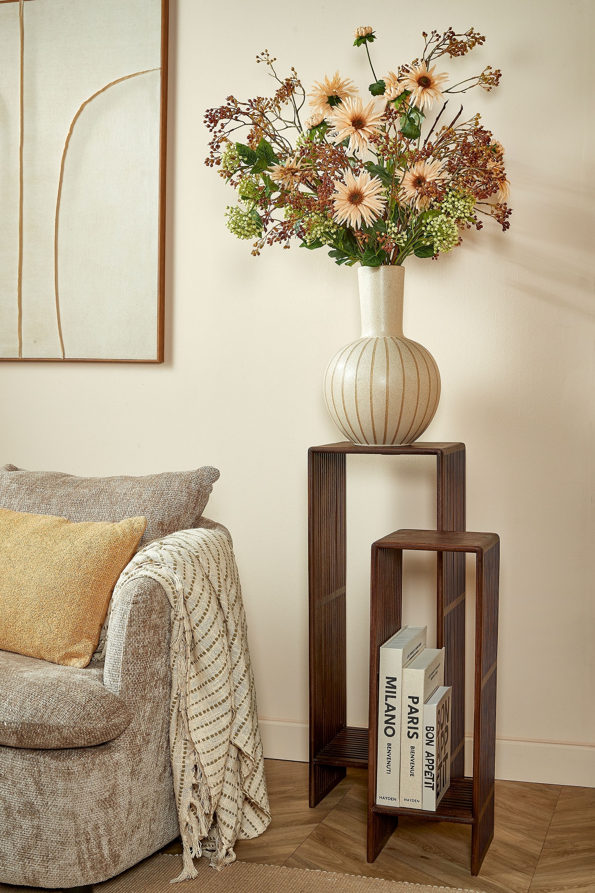 Gerecycled Houten Bijzettafel - Donkerbruin