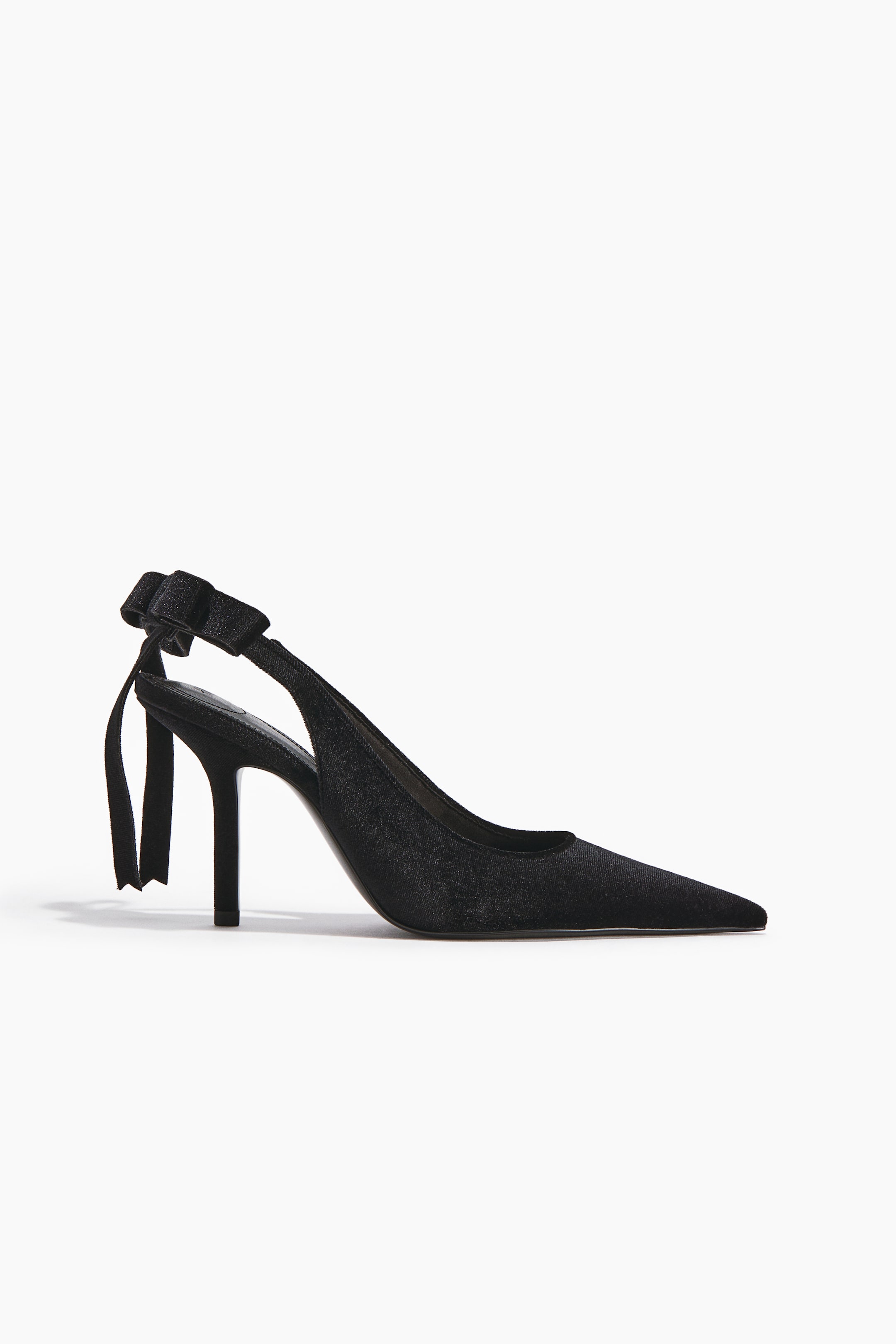 View larger image: Bow-detail pointed slingbacks - Black - Ladies | H&M IE 1