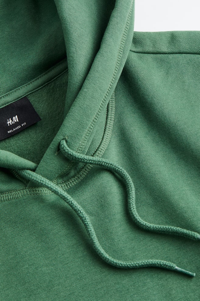 Relaxed Fit Hoodie - Dark green/Black/White/Light grey marl/dc/dc/dc/dc/dc/dc/dc/dc/dc/dc/dc - 3