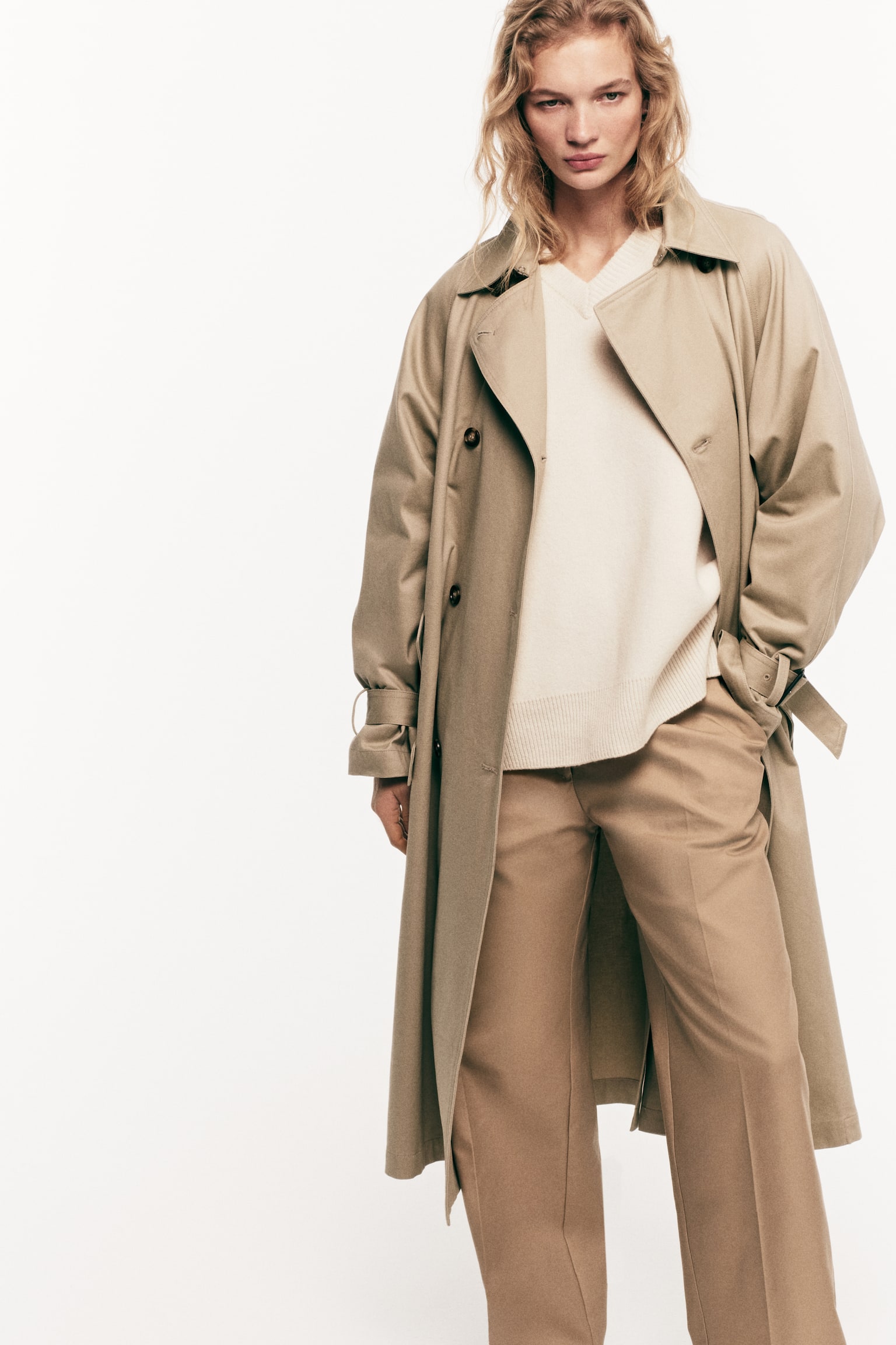 Wool-blend jumper - Cream/Bright red - 3