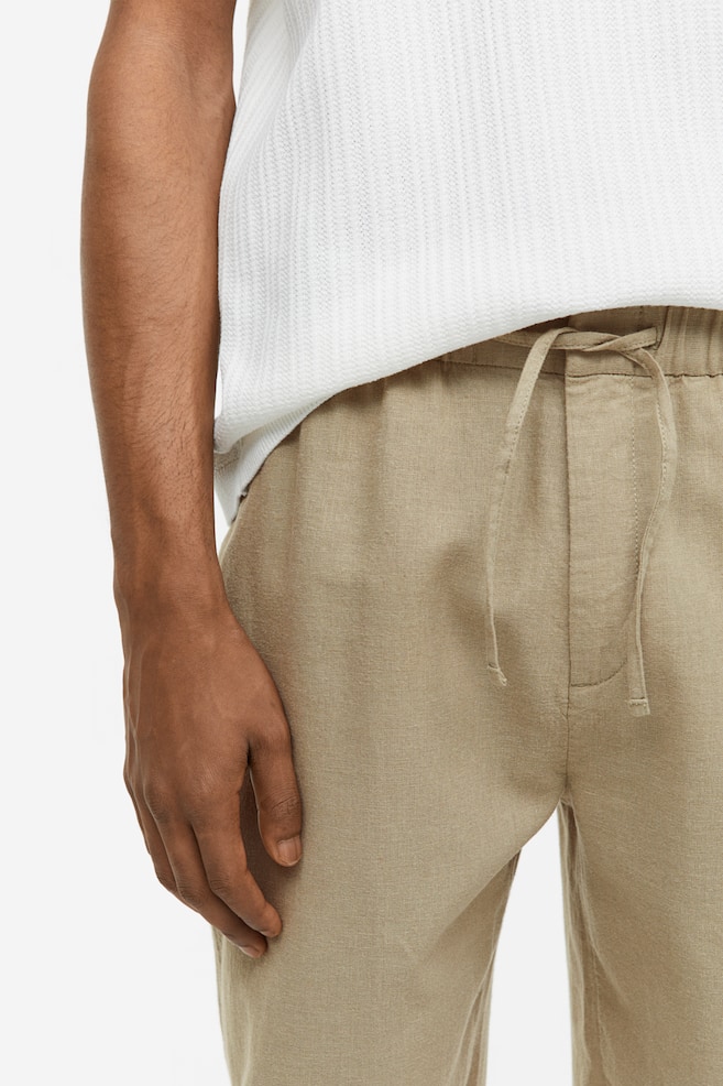 Regular Fit Linen-blend trousers - Beige/Cream/Black/Light beige/Striped/dc/dc/dc/dc - 5