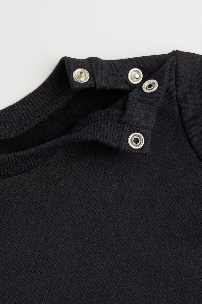 Cotton sweatshirt - Musta/Vaalea harmaameleerattu/Vaaleanliila/Vaaleansininen/dc/dc/dc/dc - 2
