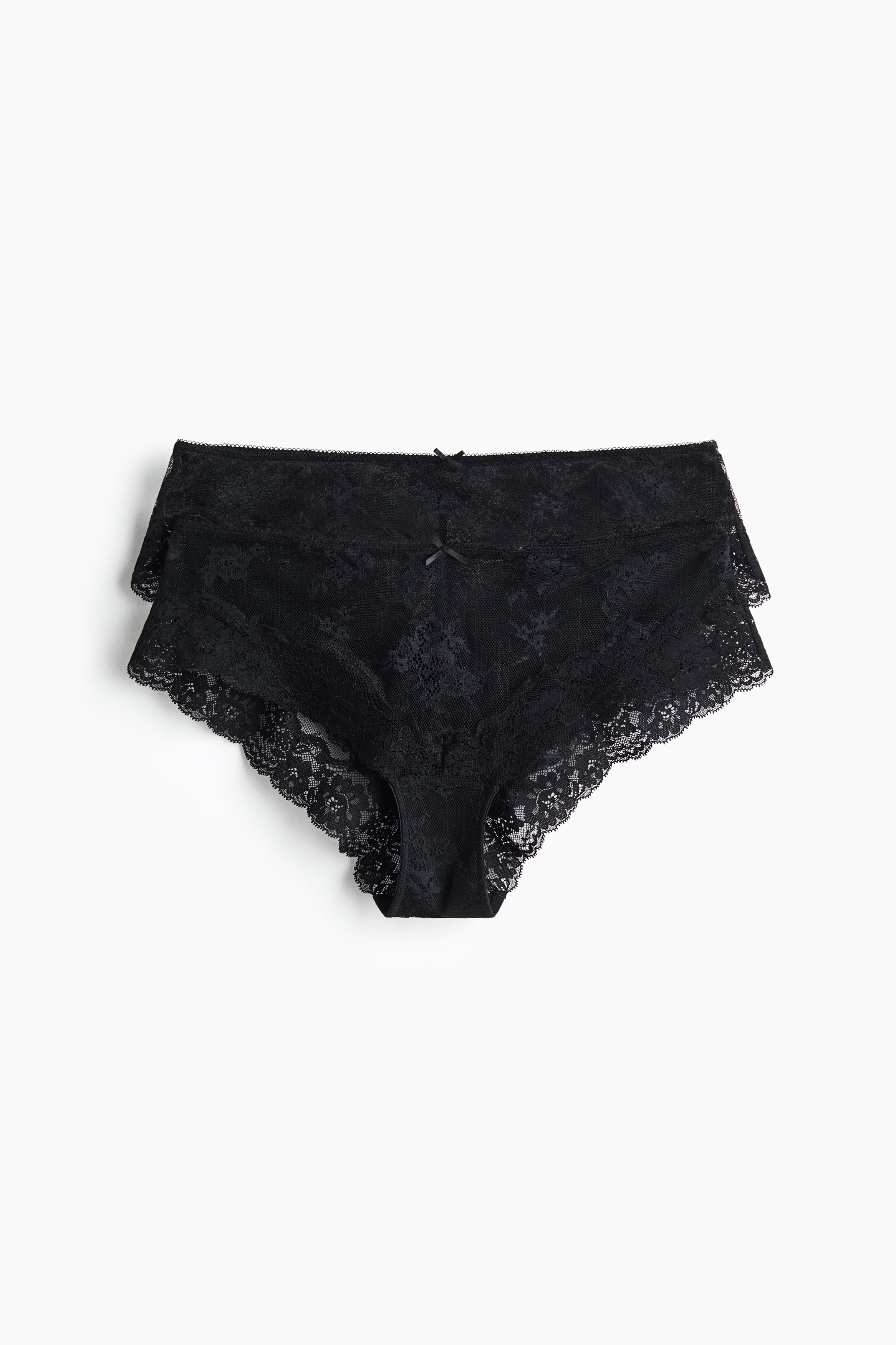 Hipsters in pizzo 2 pezzi - Nero/Rosa