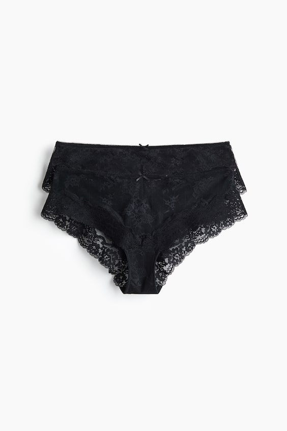 Женские кружевные трусы-хипстеры H&M, 2 шт