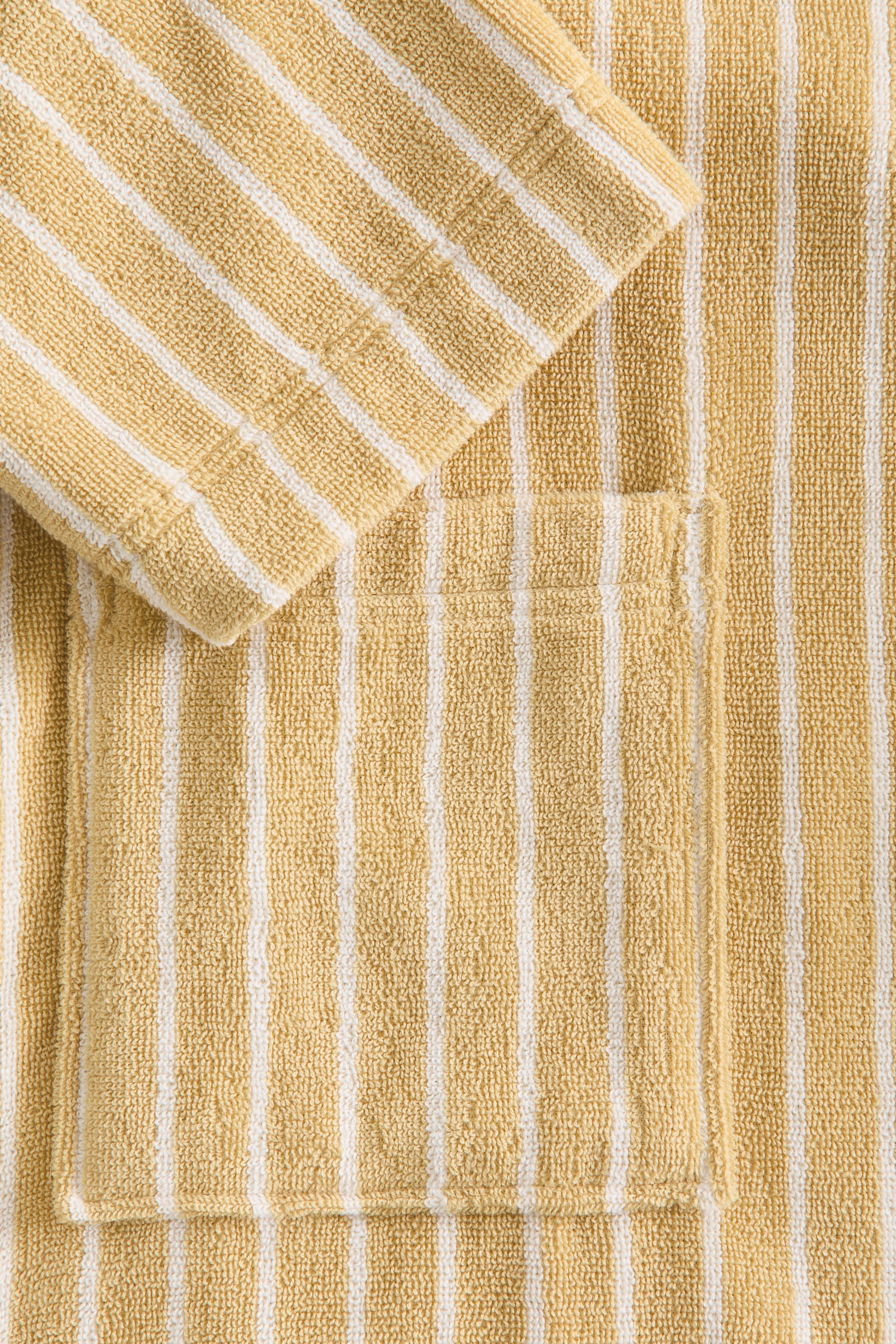 Cotton terry dressing gown - Yellow/Striped/Powder pink/Light blue/Striped/Light beige/Striped - 3