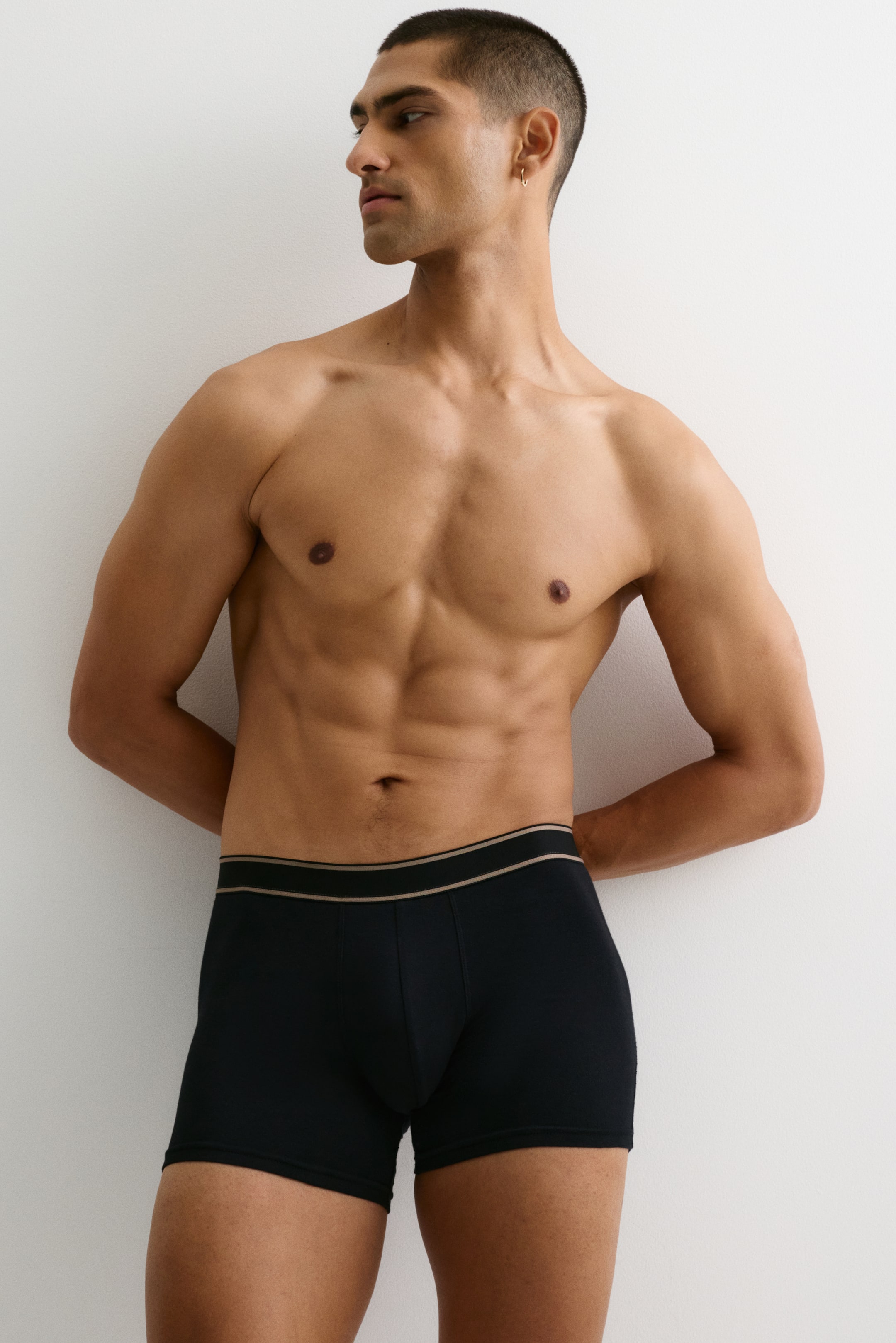 Agrandir l'image: Lot de 3 boxers mi-longs - Beige/rayures noires - HOMME | H&M FR 1