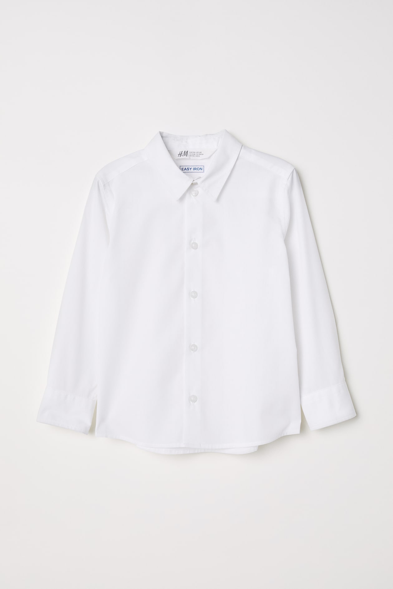 Easy-iron shirt - Long sleeve - White - Kids | H&M GB