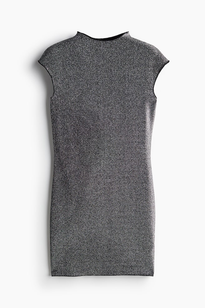 Jersey bodycon mini dress - Black - 1