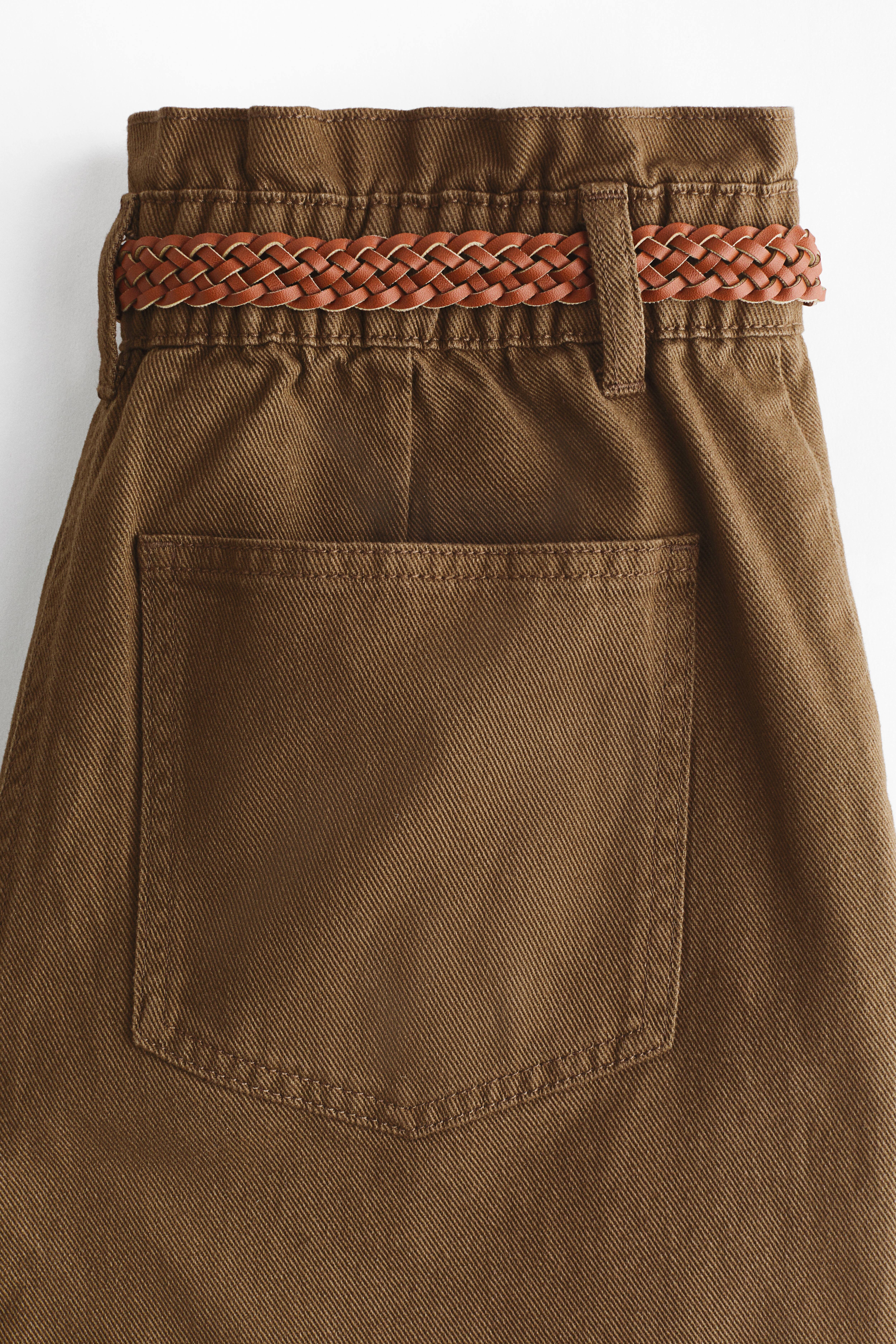 Belted Twill Shorts