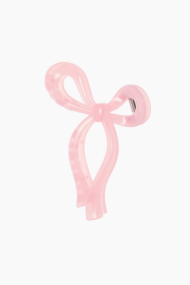 Pince à cheveux en forme de nœud - Rose - 1