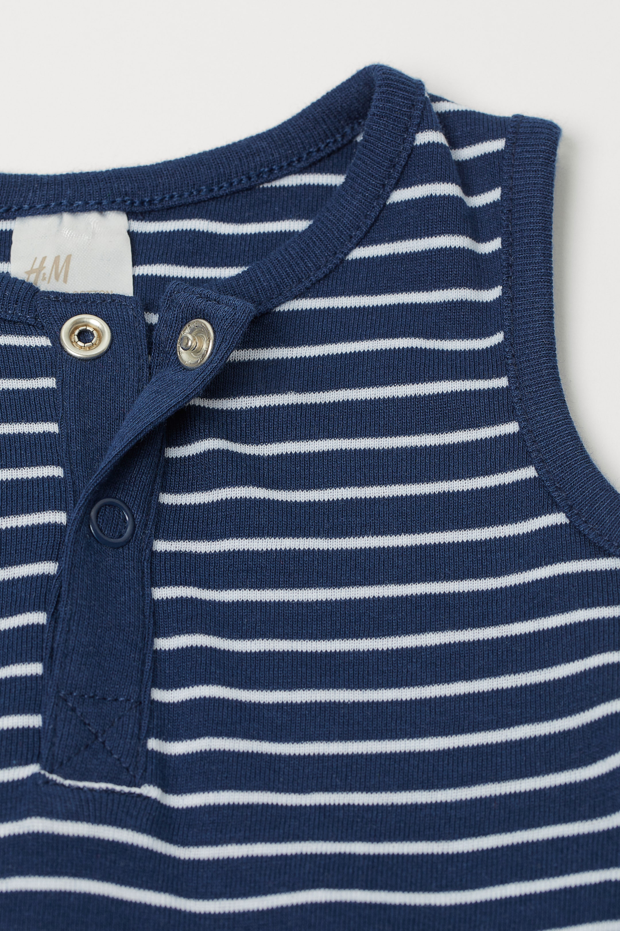View larger image: Sleeveless romper suit - Dark blue/Striped - Kids | H&M 2