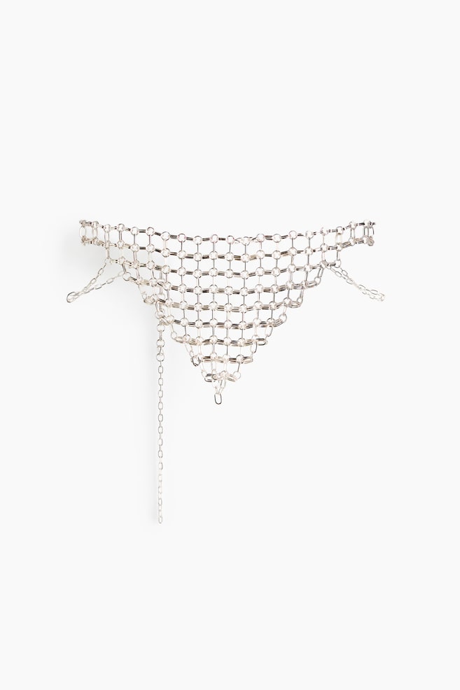Ceinture filet en maille métallique - Argenté - 1