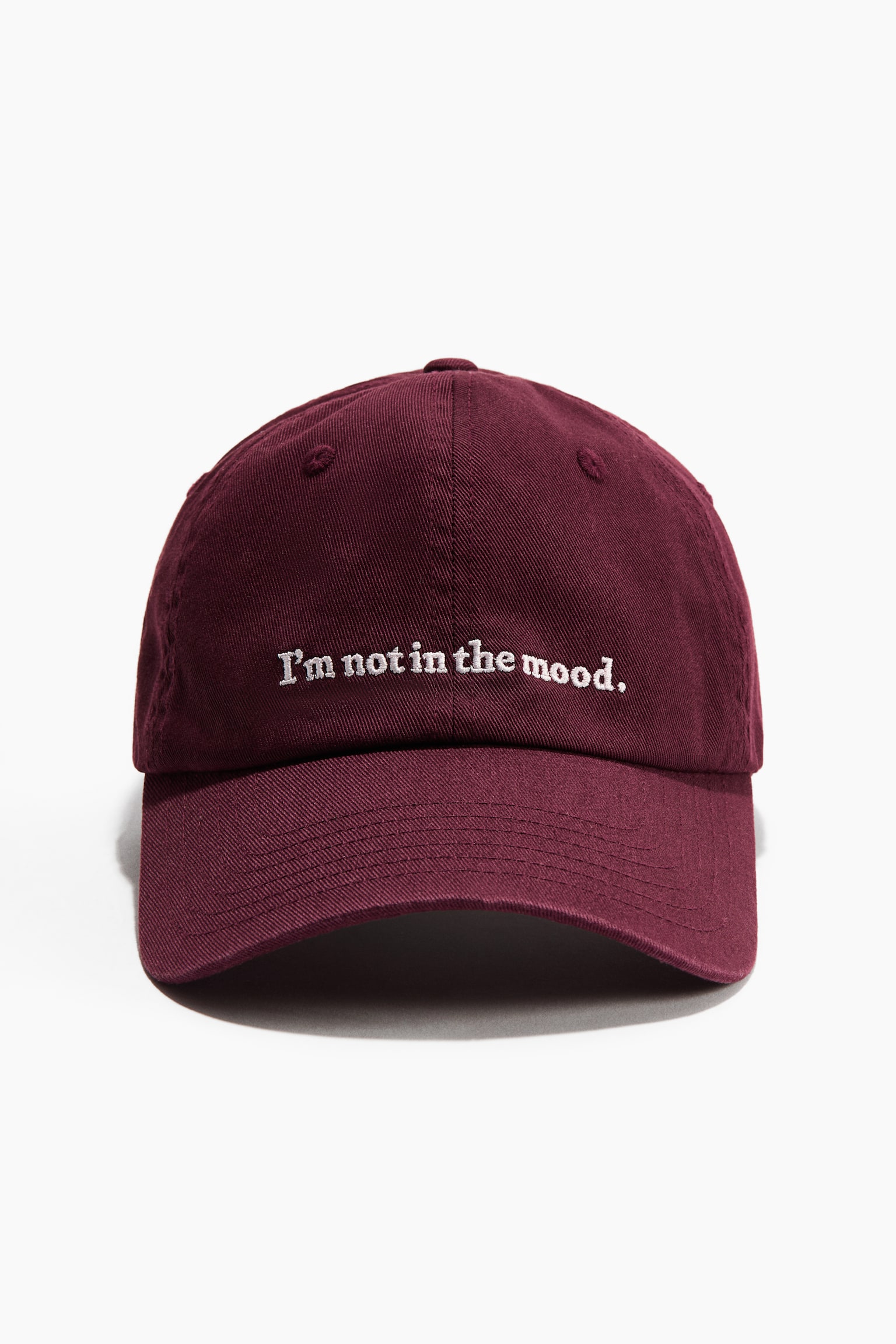 Cotton twill cap - Burgundy/I'm Not In The Mood/Black/Out of Office/Green/A/Blue/Run Wild