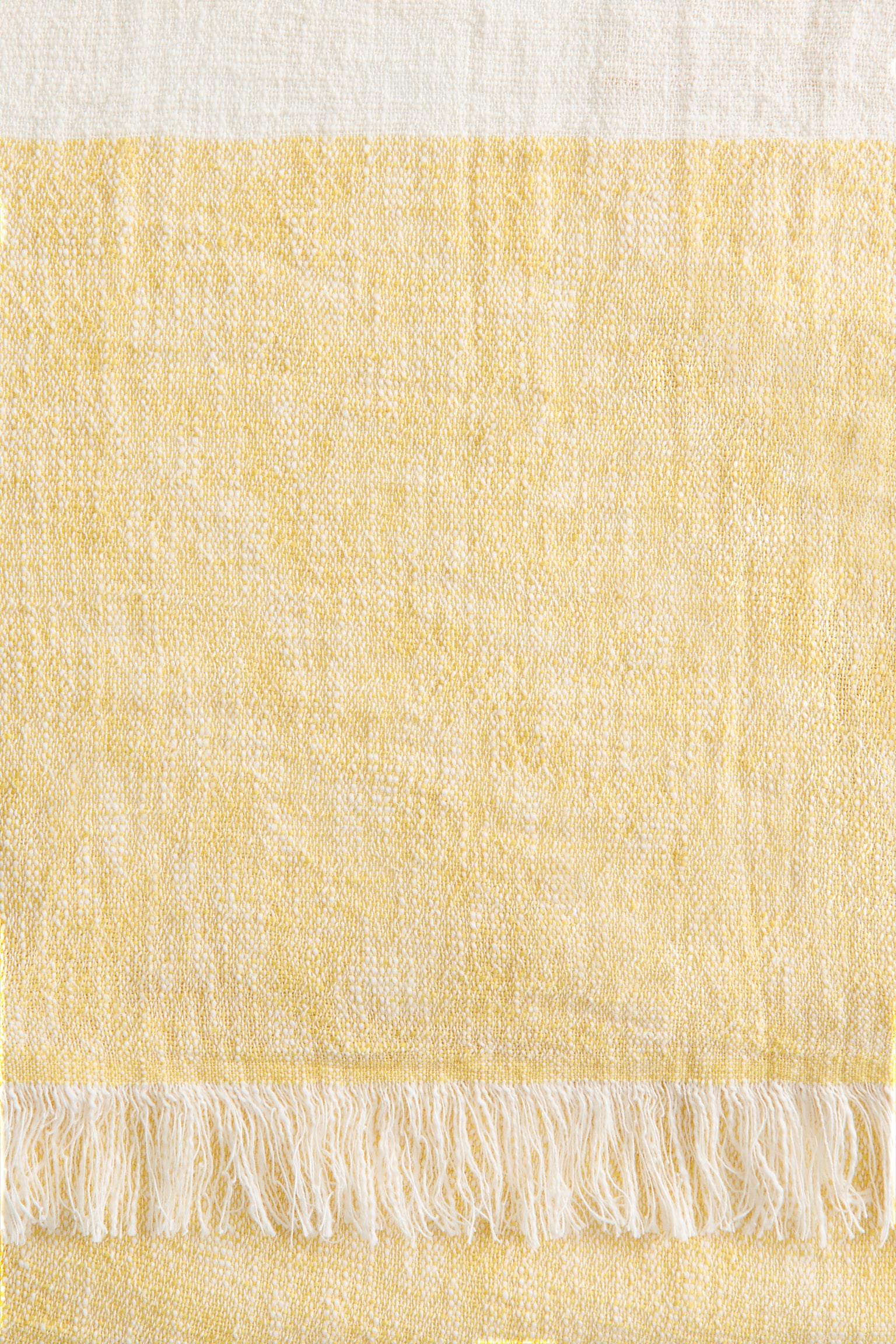 Linen-blend blanket - Yellow/Cream/Beige/Cream/Blue/Cream/Dark grey/Cream - 5