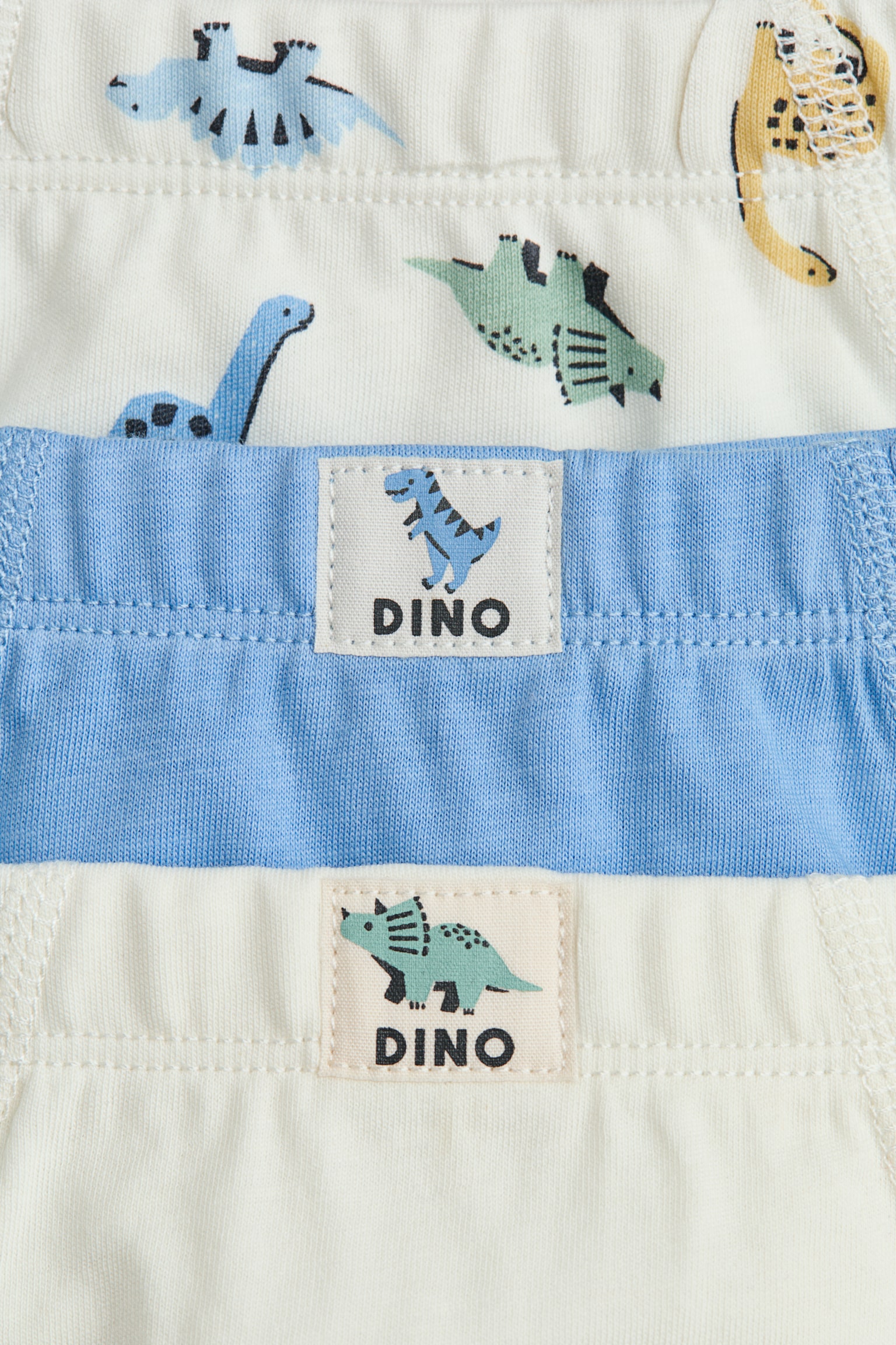 5-pack Cotton Boys’ Briefs - Cream/dinosaurs - 2