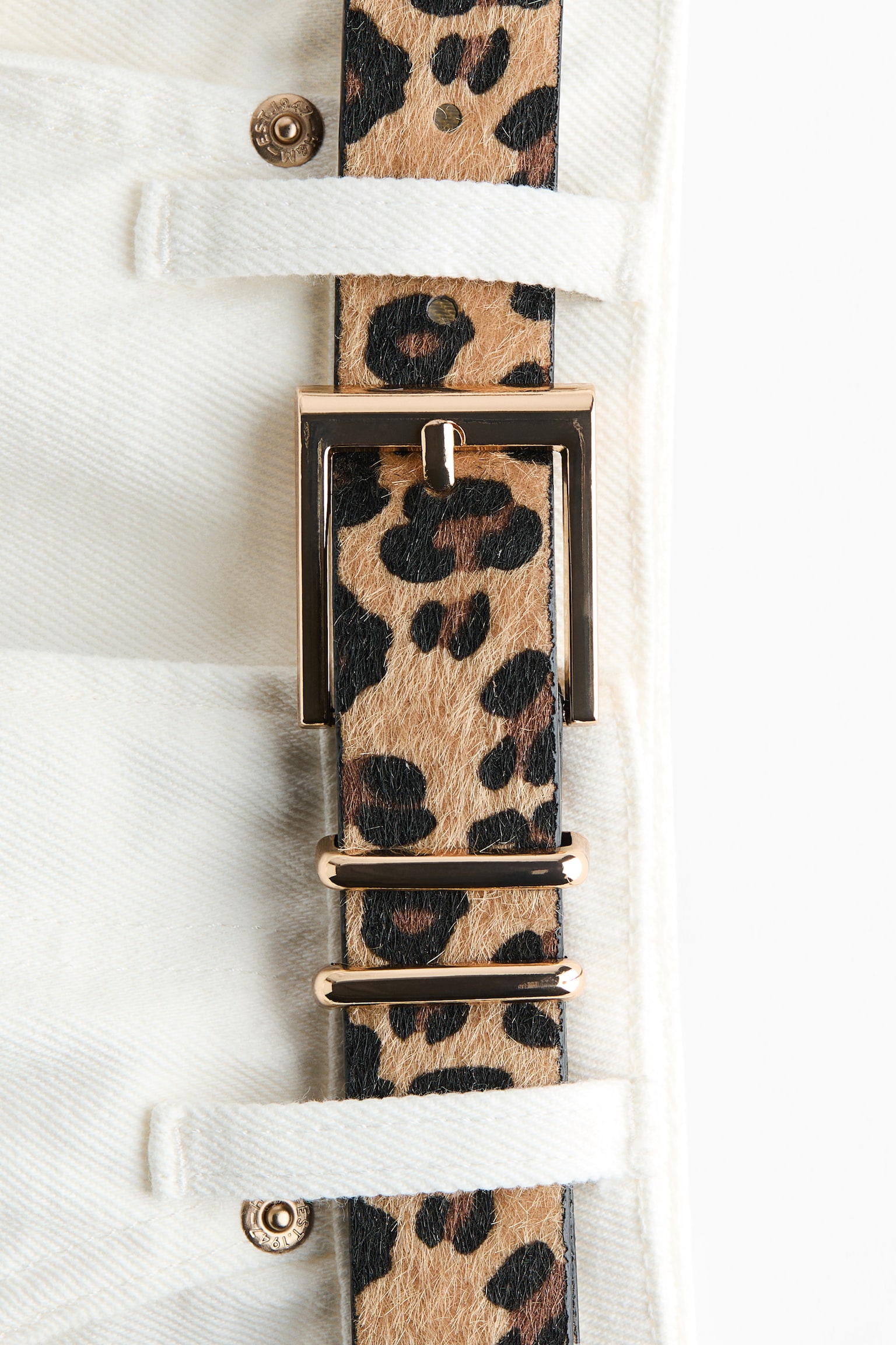 Straight High Jeans - Bílá - 3