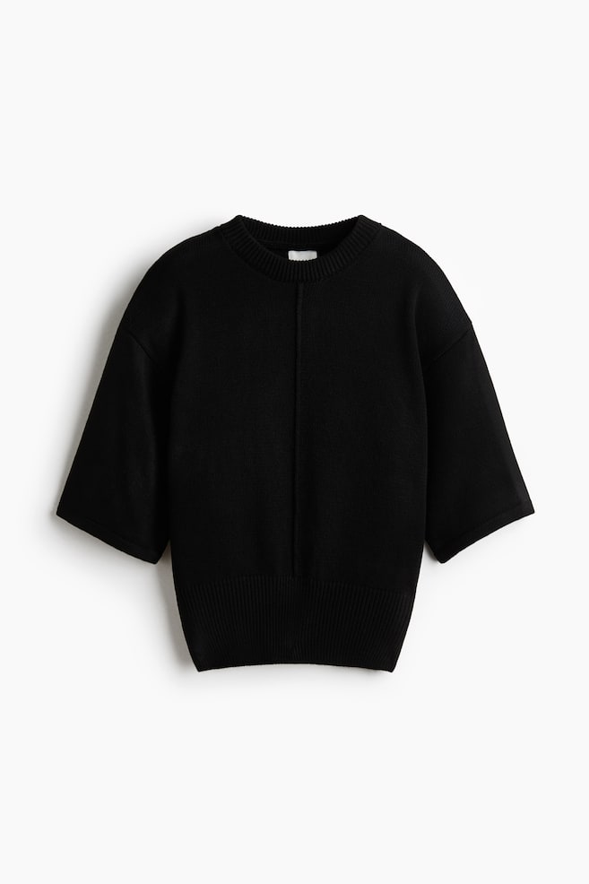 Knit Top - Black/Red/Cream - 1