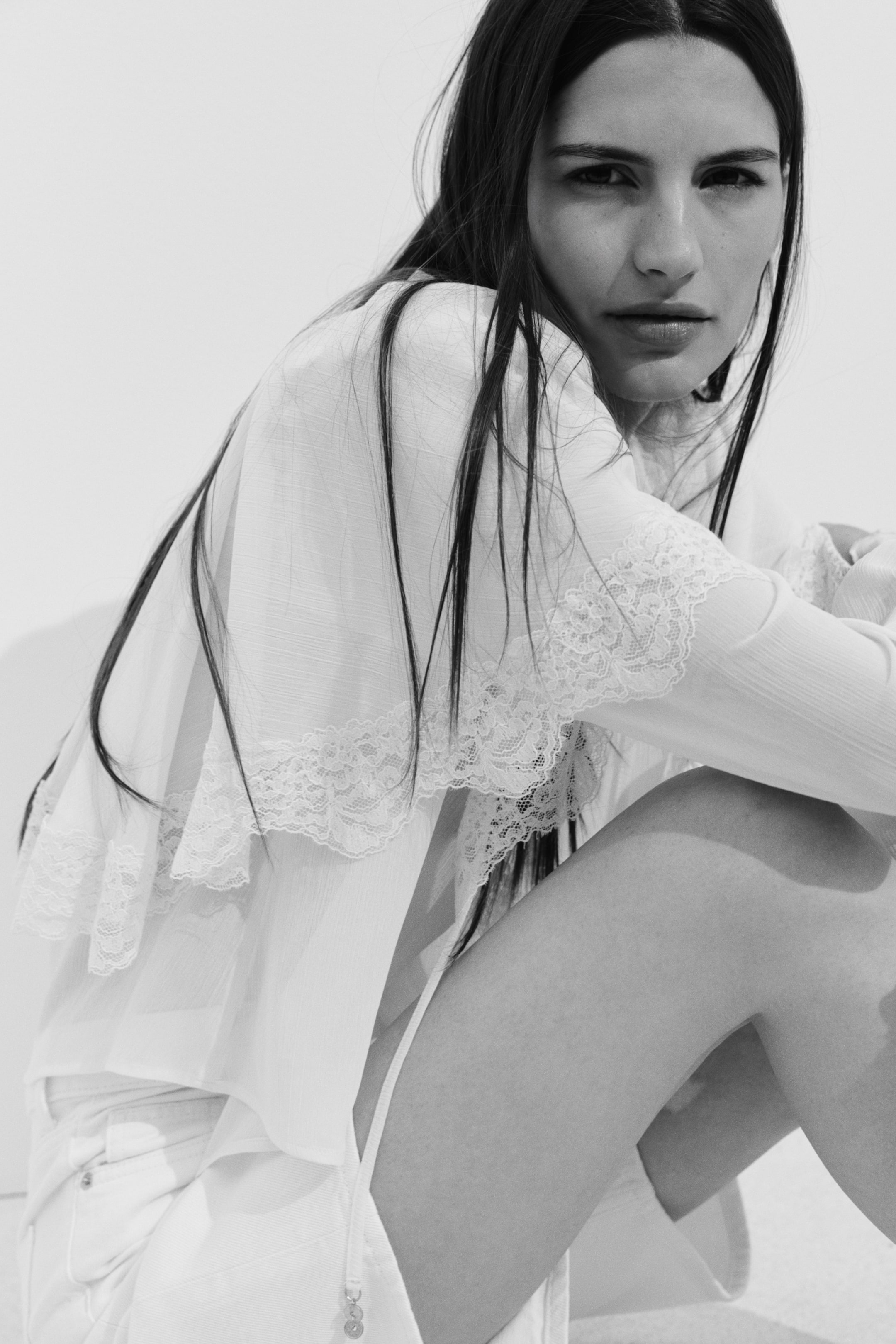Cape-Detail Blouse