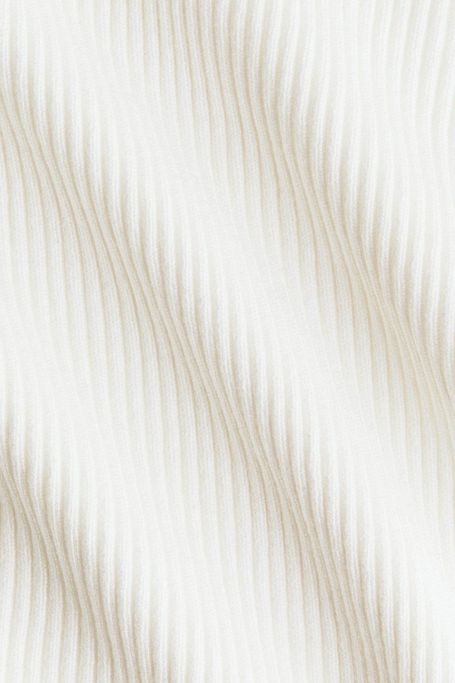 Rib-knit top - White/Navy blue - 3