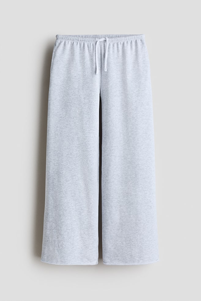 Joggers con piernas anchas - Gris jaspeado claro/Negro/Beige claro - 1