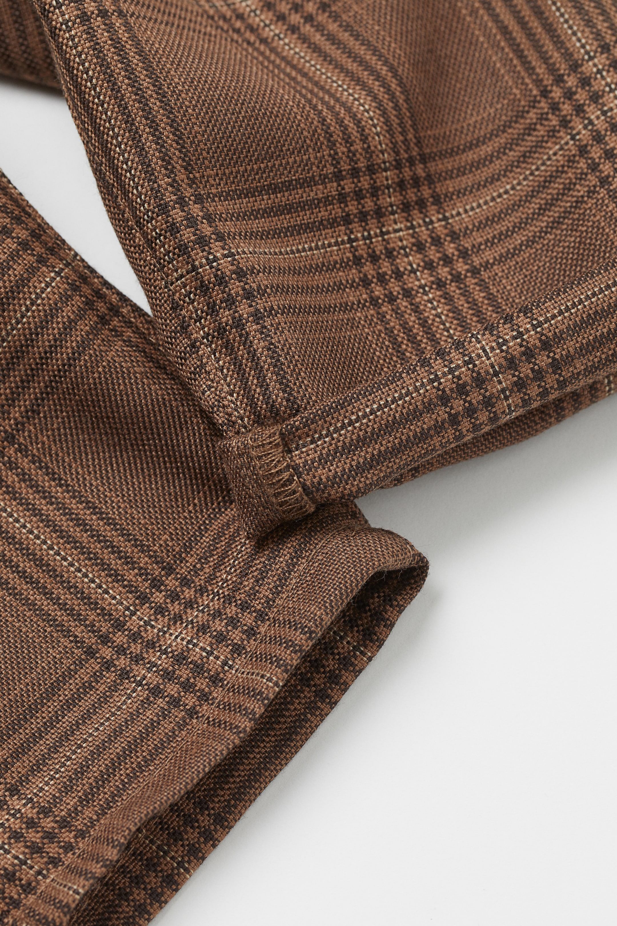 查看大圖: 斜紋鬆緊式長褲 - Brown/Checked - Kids | H&M HK 2