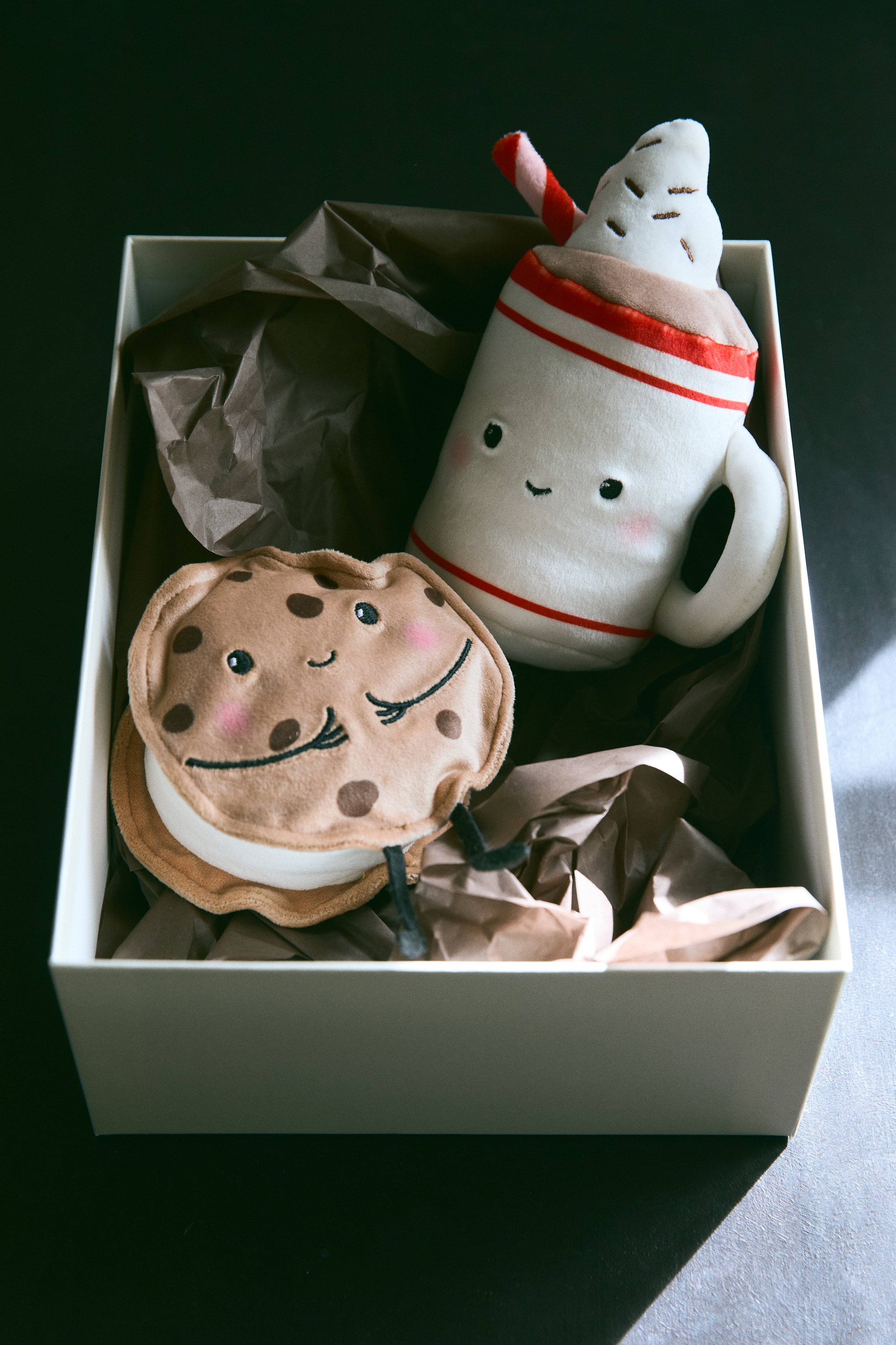 Peluche piccolo - Bianco/cioccolata calda