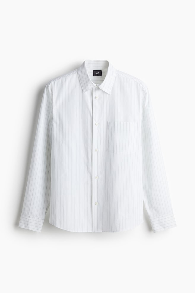 Camicia in popeline Regular Fit - Bianco - 1