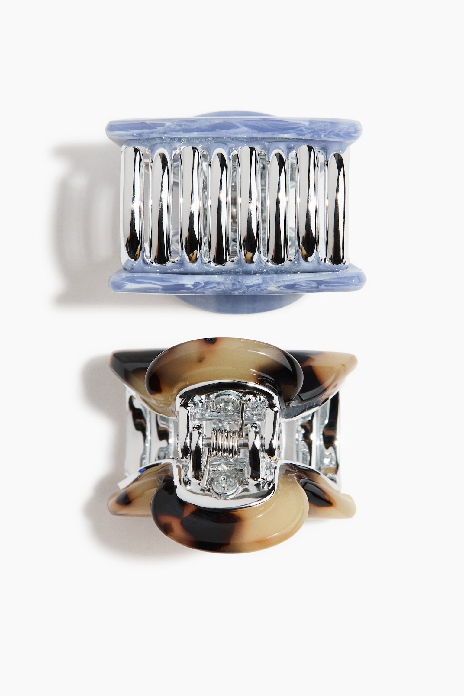 מארז 2 קליפסים לשיער - תכלת/בז' - 2