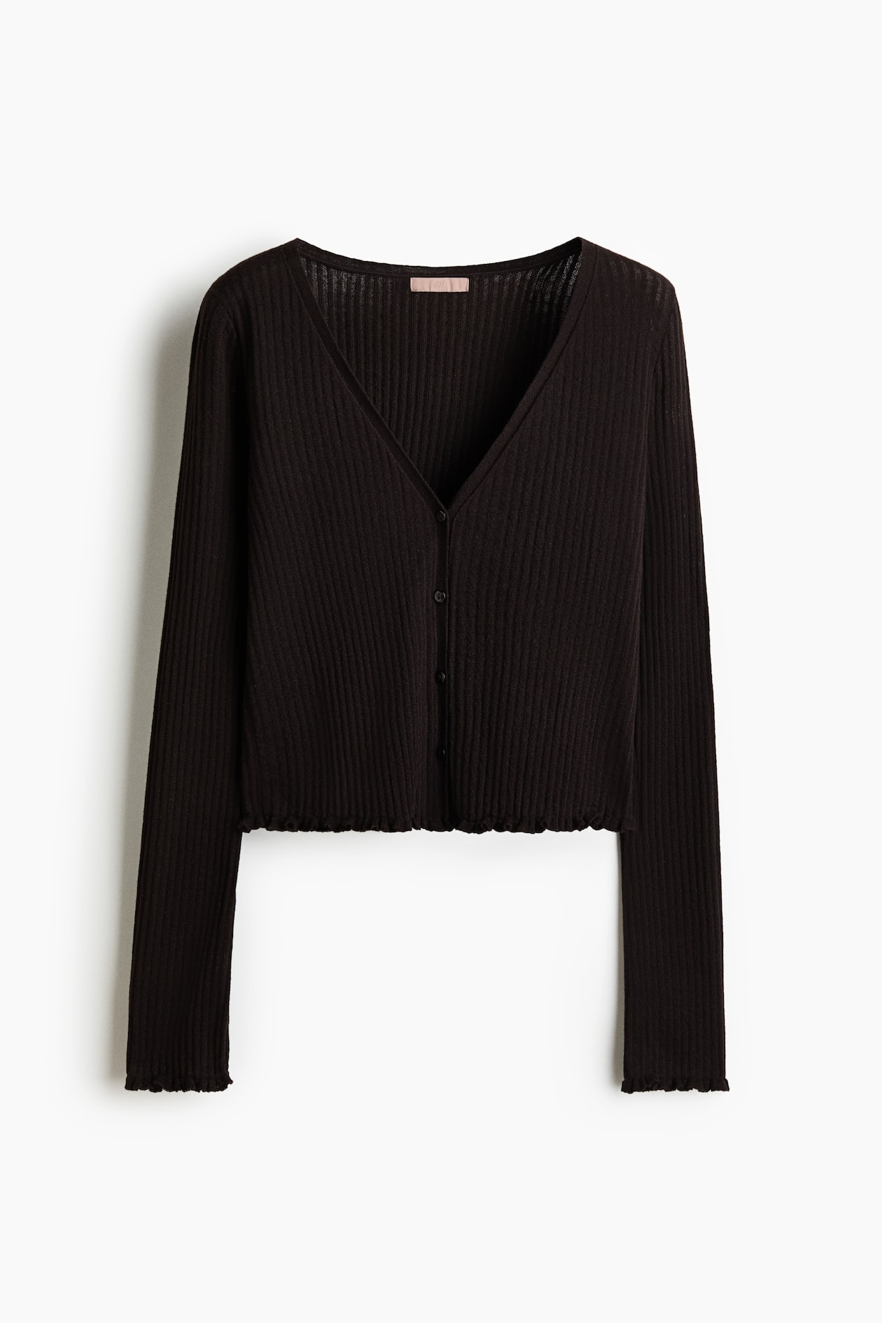 Rib-Knit Linen-Blend Cardigan