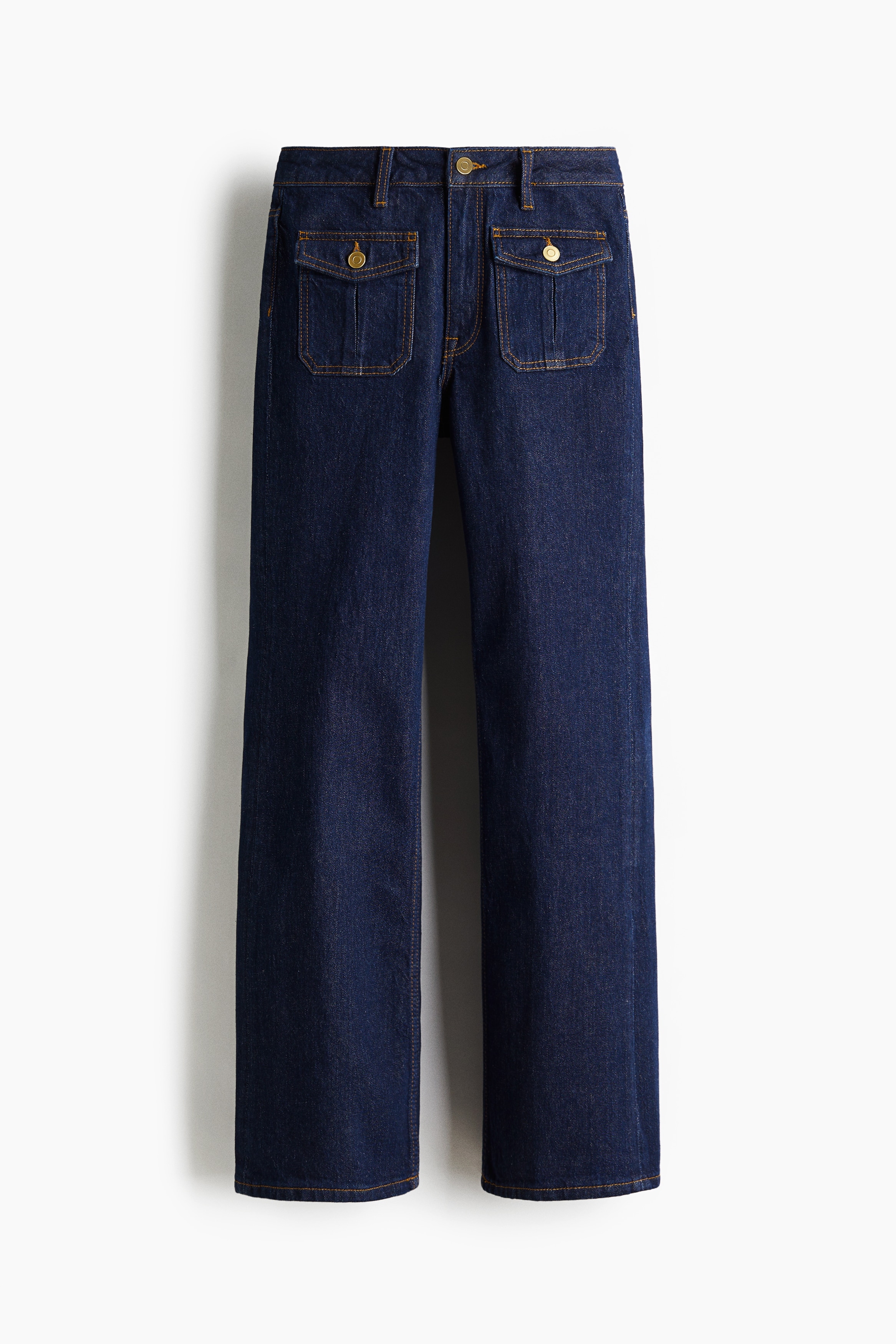 Flared High Jeans - Mørk denimblå/Denimblå