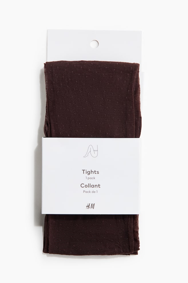 Spotted tights - Dark brown - 1