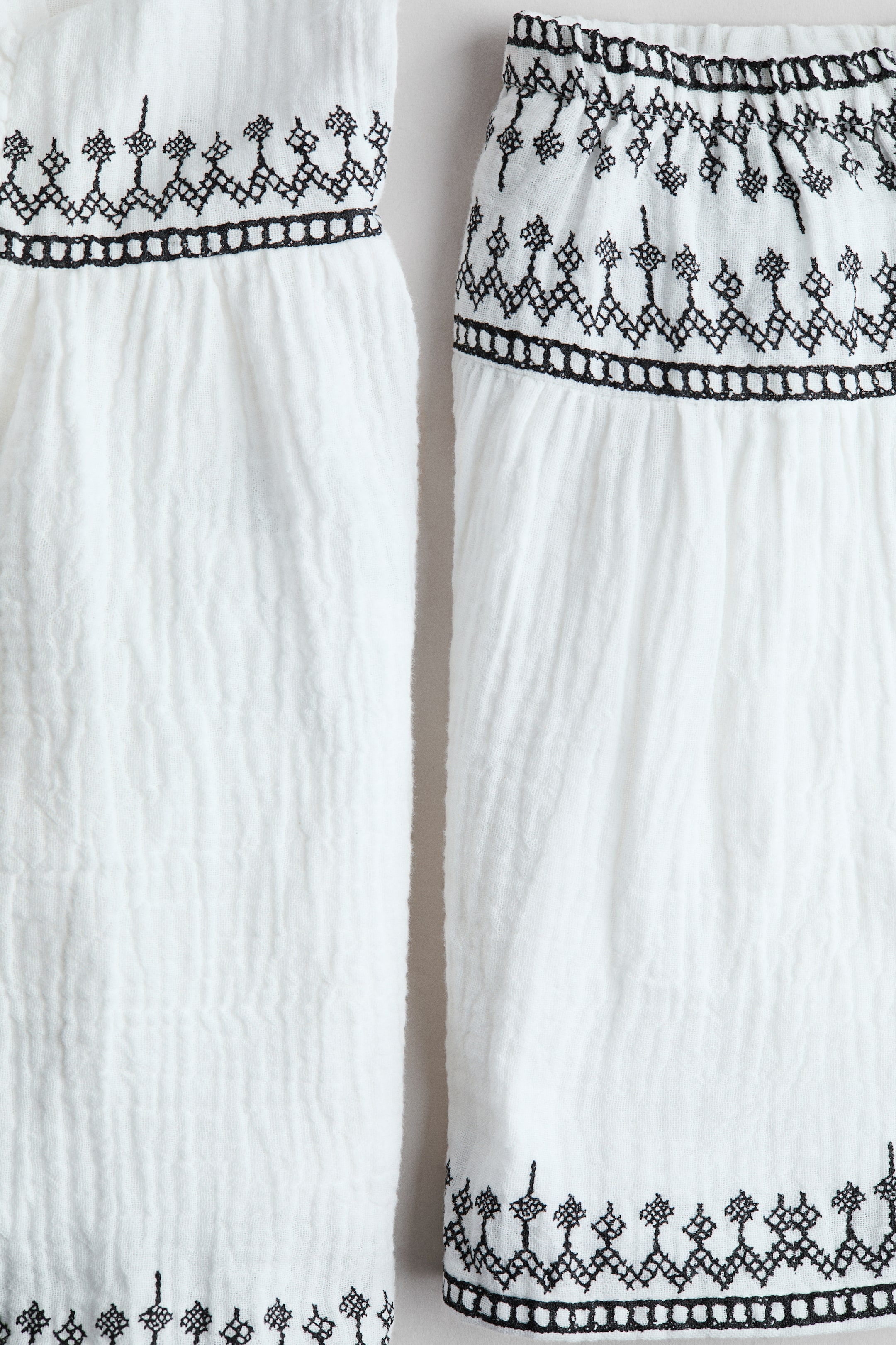 Детские топы H&M 2-Piece Embroidered-Detail Muslin Set — фото 4
