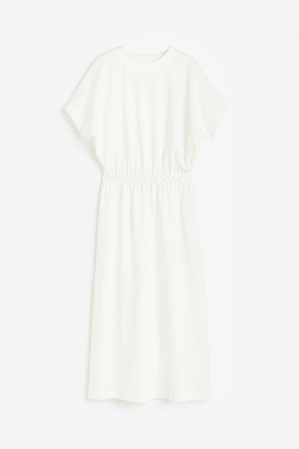 smocked jersey dress h&m Women's Brown Smocked-waist jersey dress