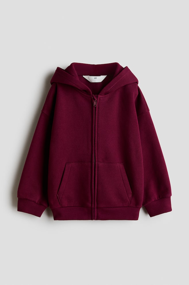 Chaqueta sudadera oversize con interior cepillado - Rojo oscuro/Violeta empolvado/Floral/Rosa claro/Cerezas/Rosa/Violeta claro/Blanco/Corazones/Gris oscuro/Corazones - 1