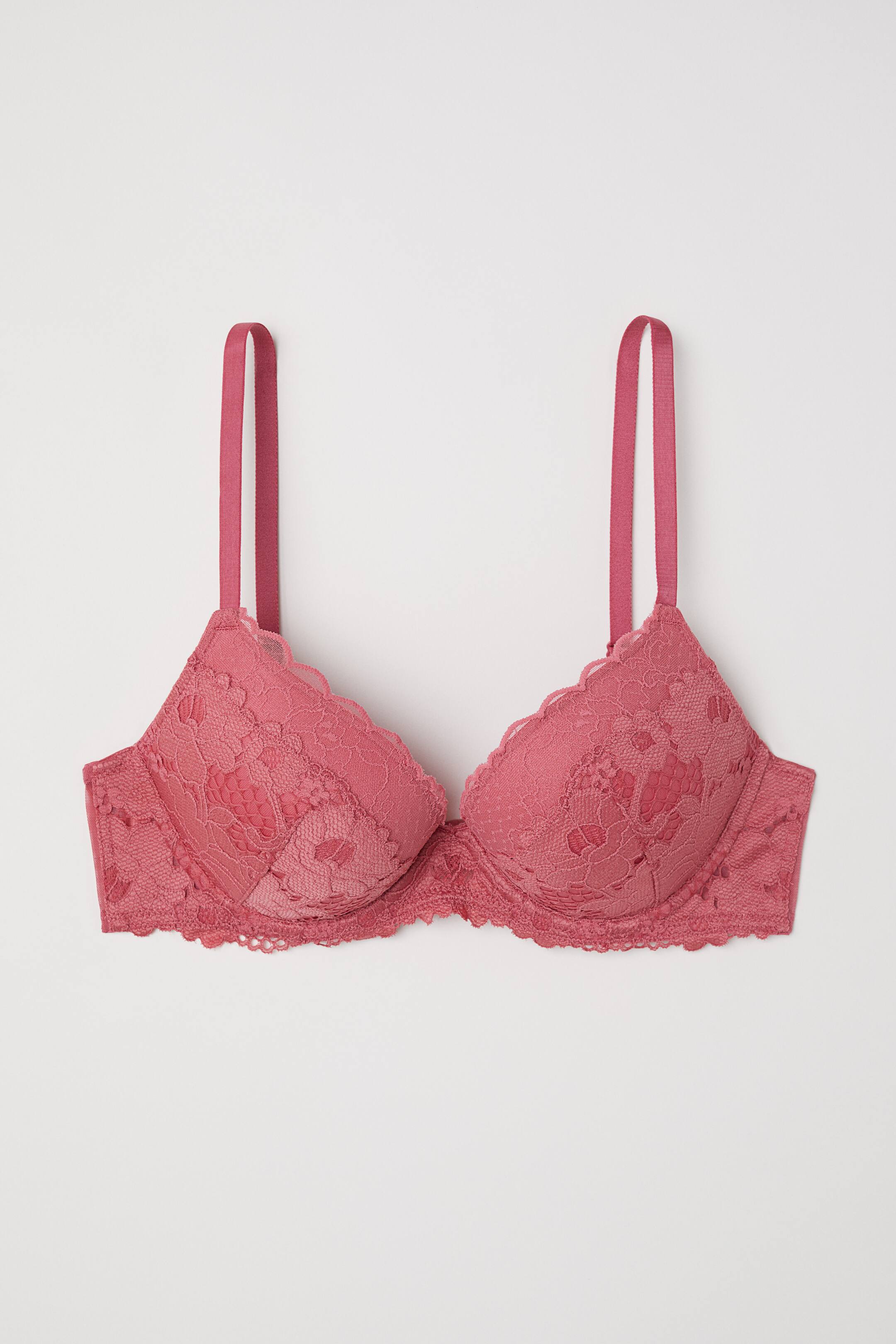 View larger image: Lace push-up bra - Rust pink - Ladies | H&M 1