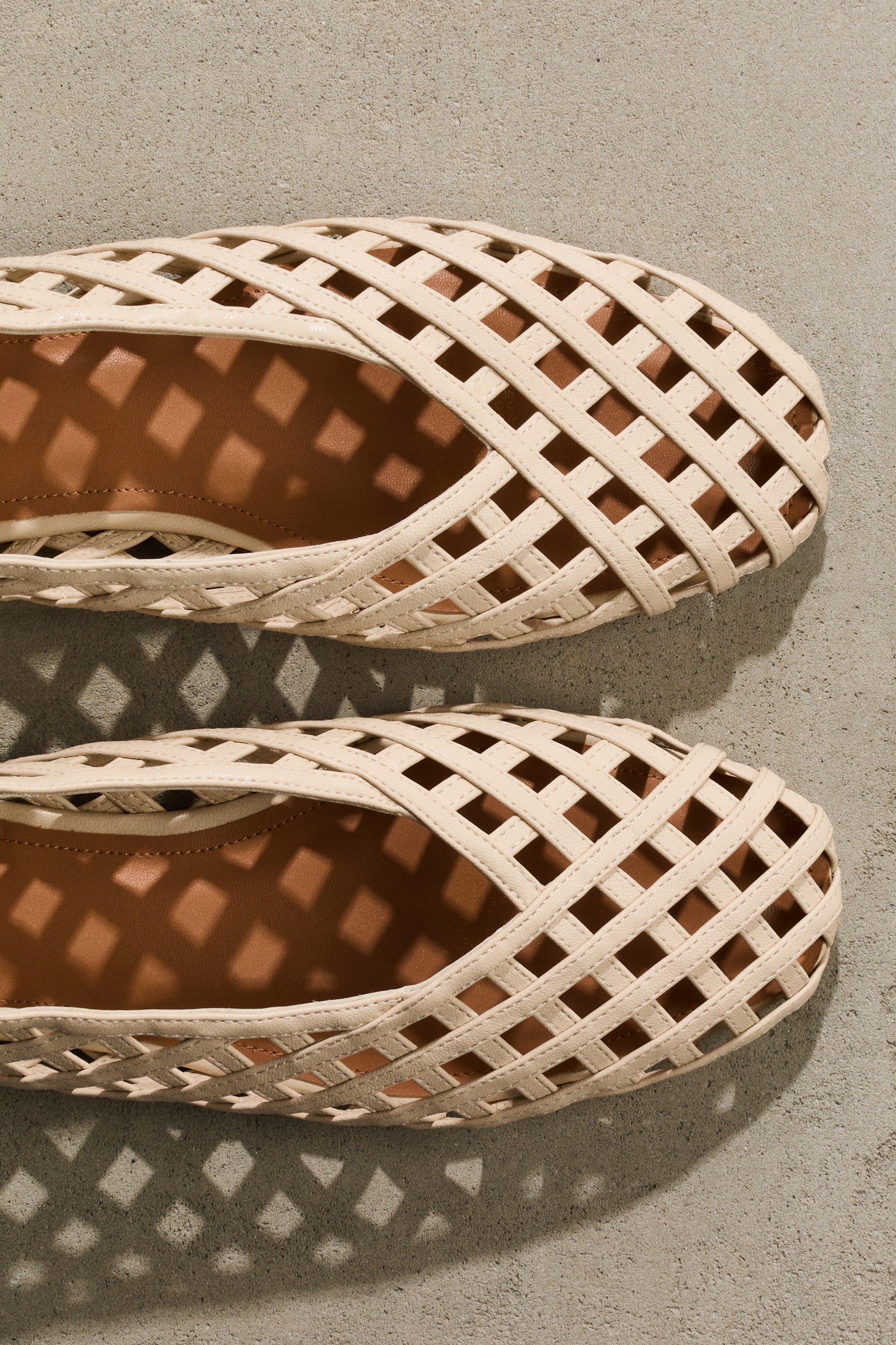 View larger image: Braided-look ballet flats - Light beige - Ladies | H&M 1