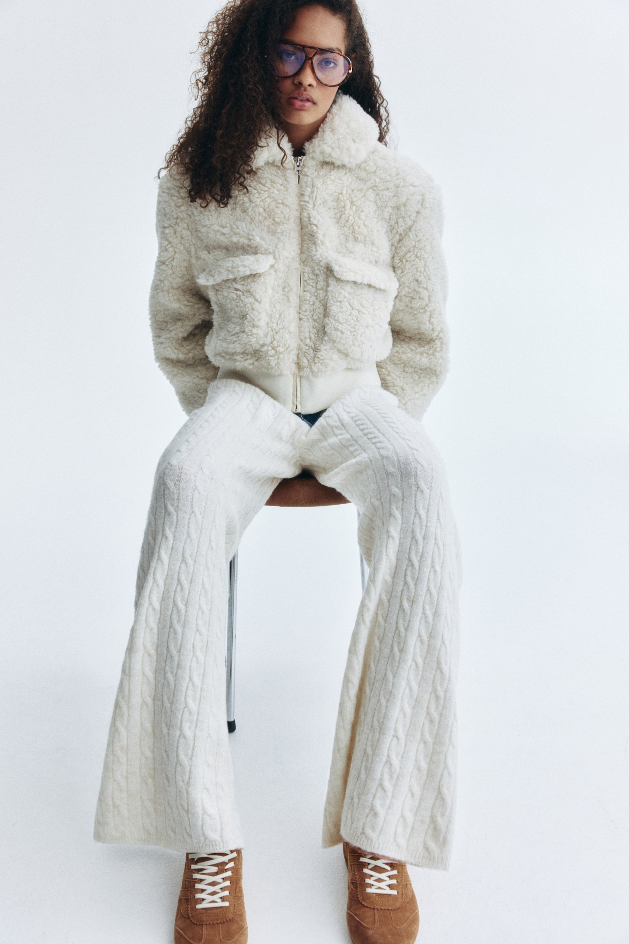 Grotere afbeelding bekijken: Fluffy jas - Lichtbeige - DAMES | H&M BE 4