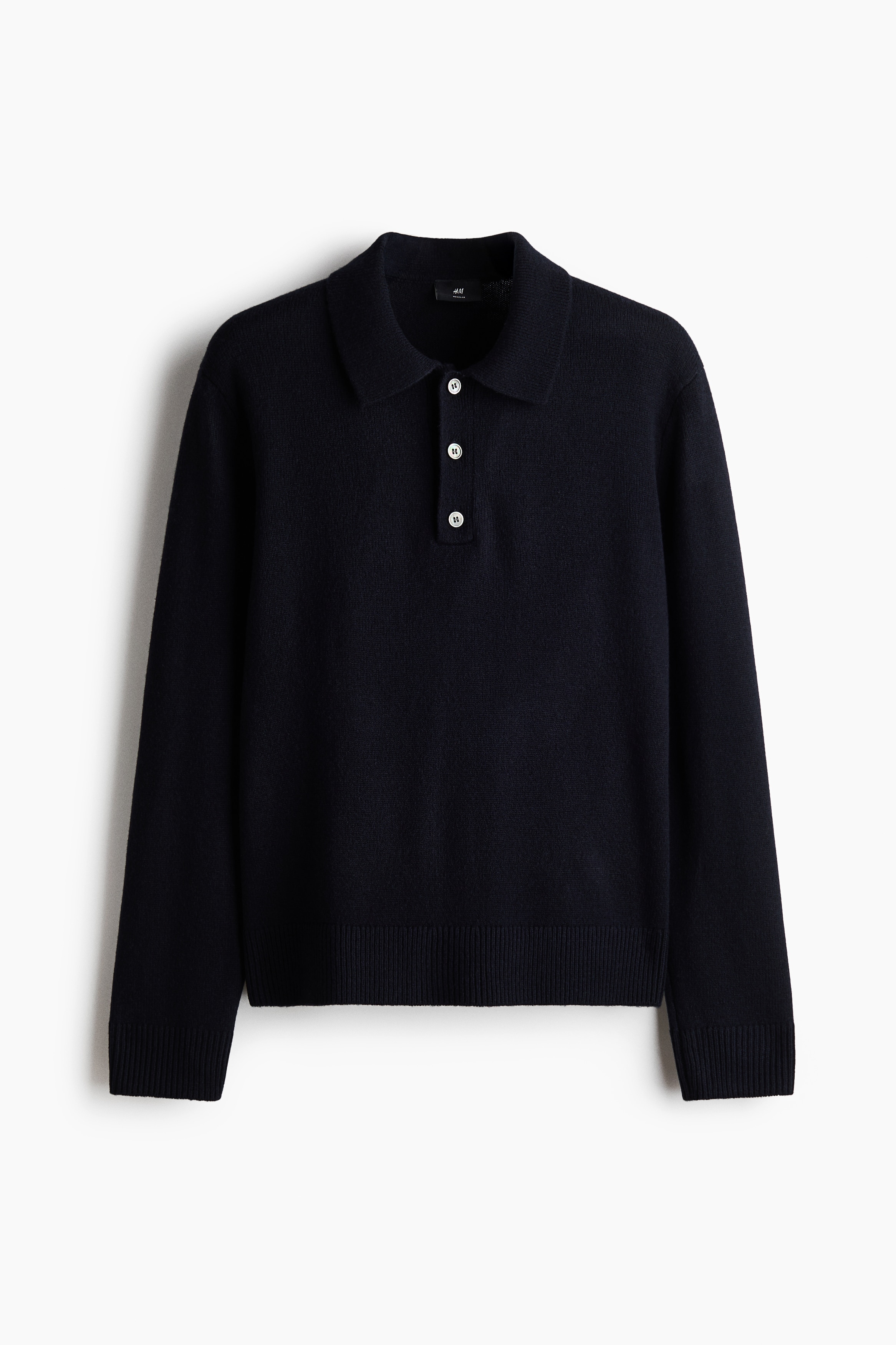 Regular-Fit Knit Polo Shirt - Navy blue/Beige/Dusty teal