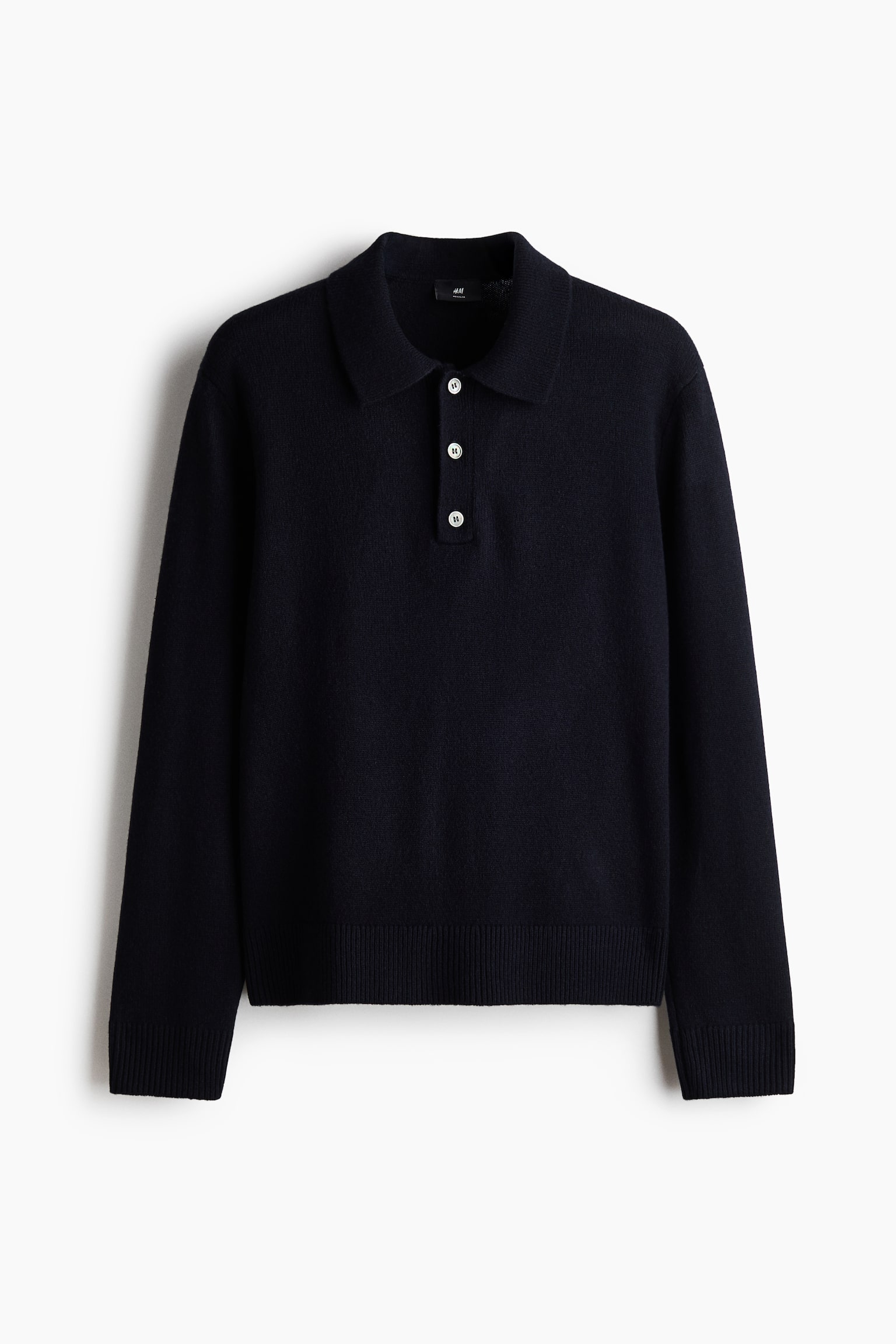 Regular Fit Knitted polo shirt - Navy blue/Dusty teal/Beige - 1