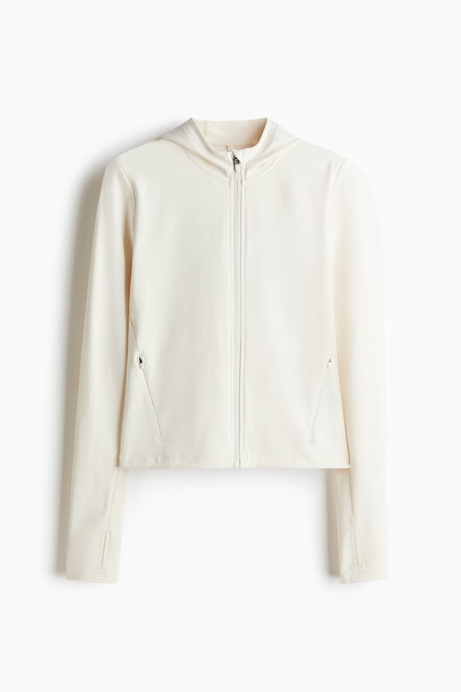Hooded sports jacket with SoftMove™ - Ivory - 1