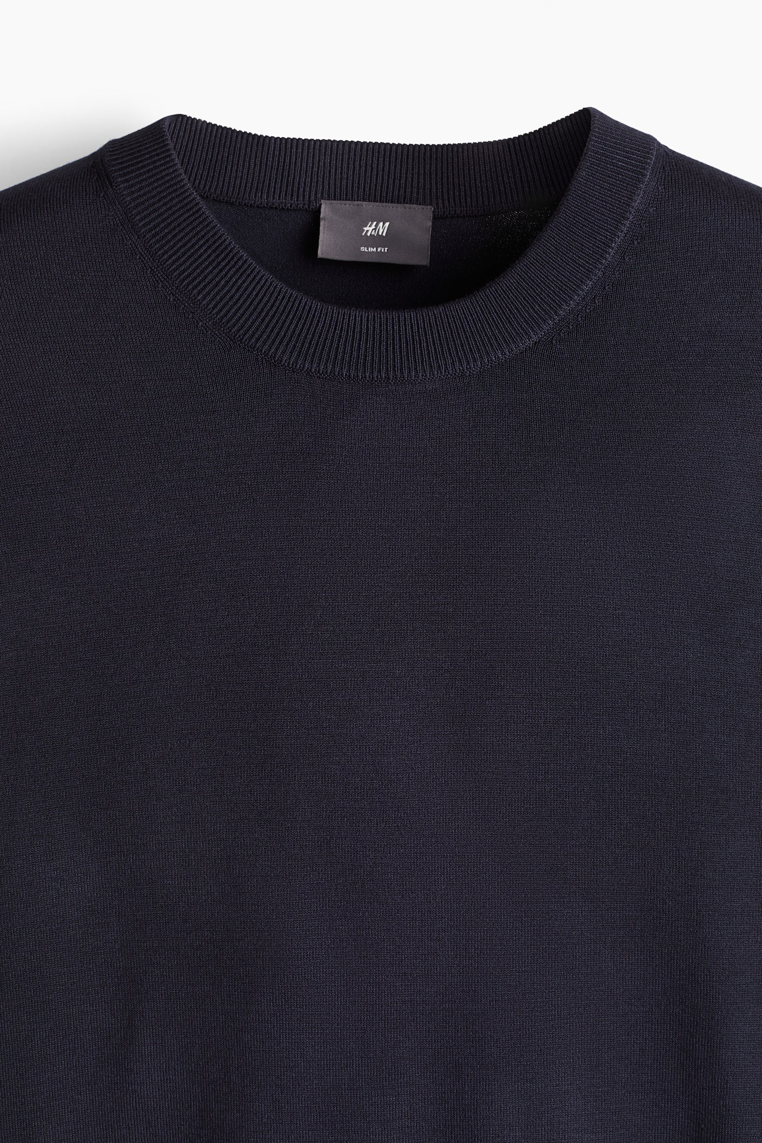 Slim Fit Fine-knit jumper - Navy blue/Greige/White/Dark grey/Beige/Black - 6