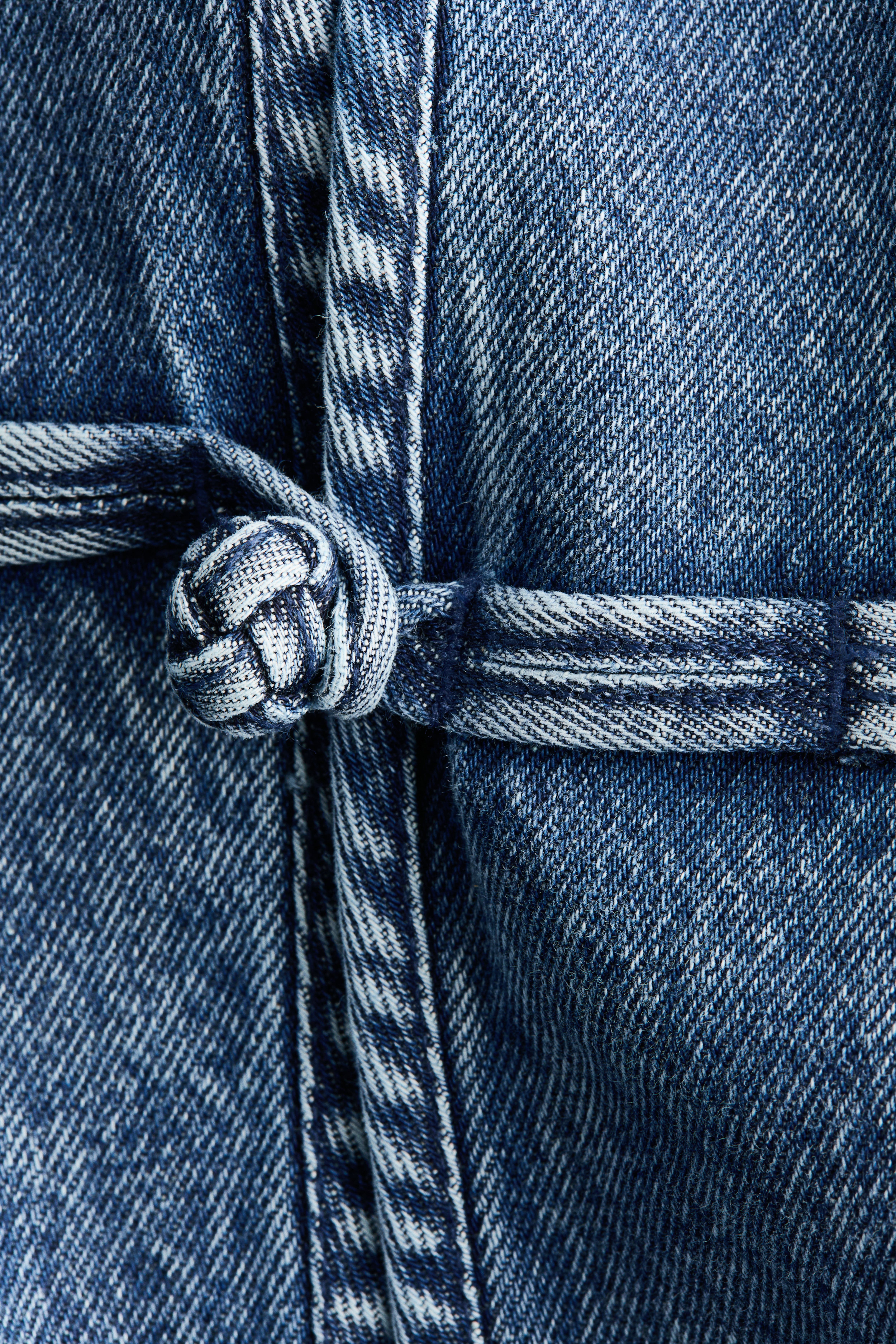 Knot-Button Denim Jacket