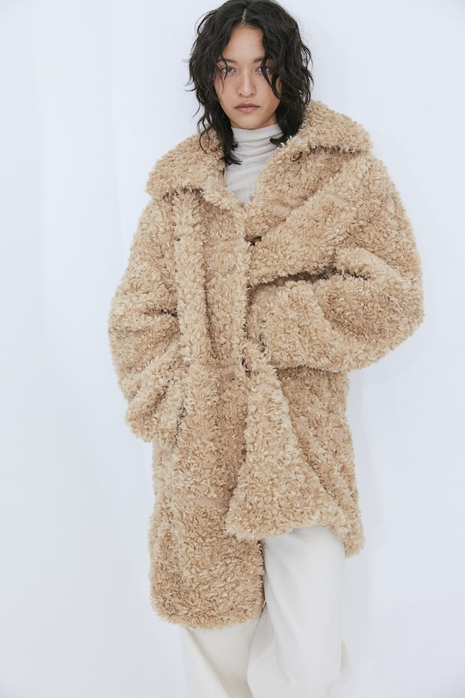 Manteau en tissu Teddy Bear - Beige - 1