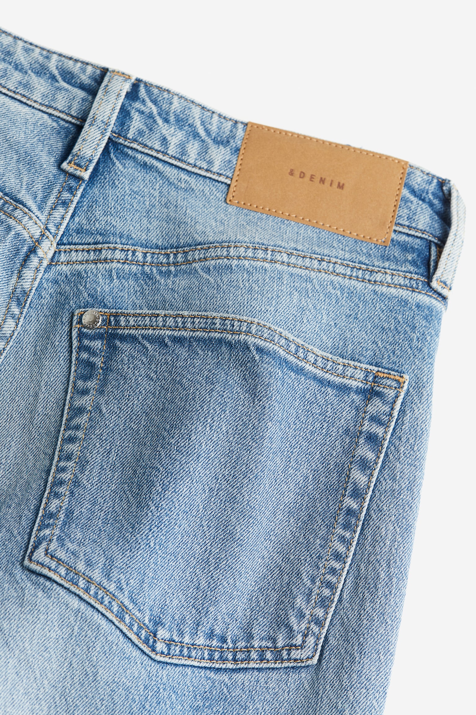 Mom Ultra High Ankle Jeans - Light denim blue/Light denim blue/Denim blue/Denim blue/Cream/Denim blue - 3