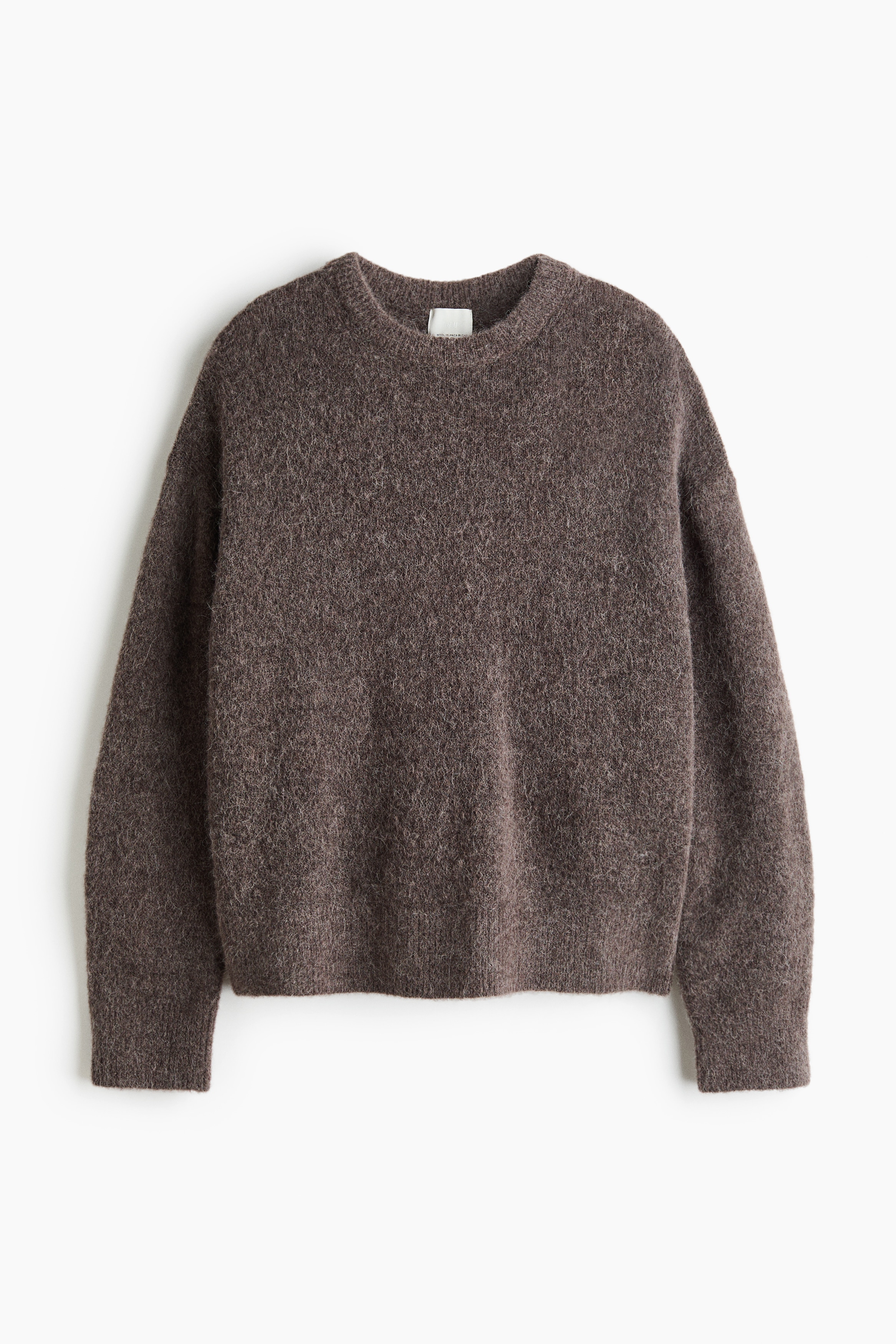 Oversized Alpaca-Blend Sweater - Dark taupe melange/Dark brown/Light dusty yellow/Brown/Navy blue/Light taupe melange/Light pink