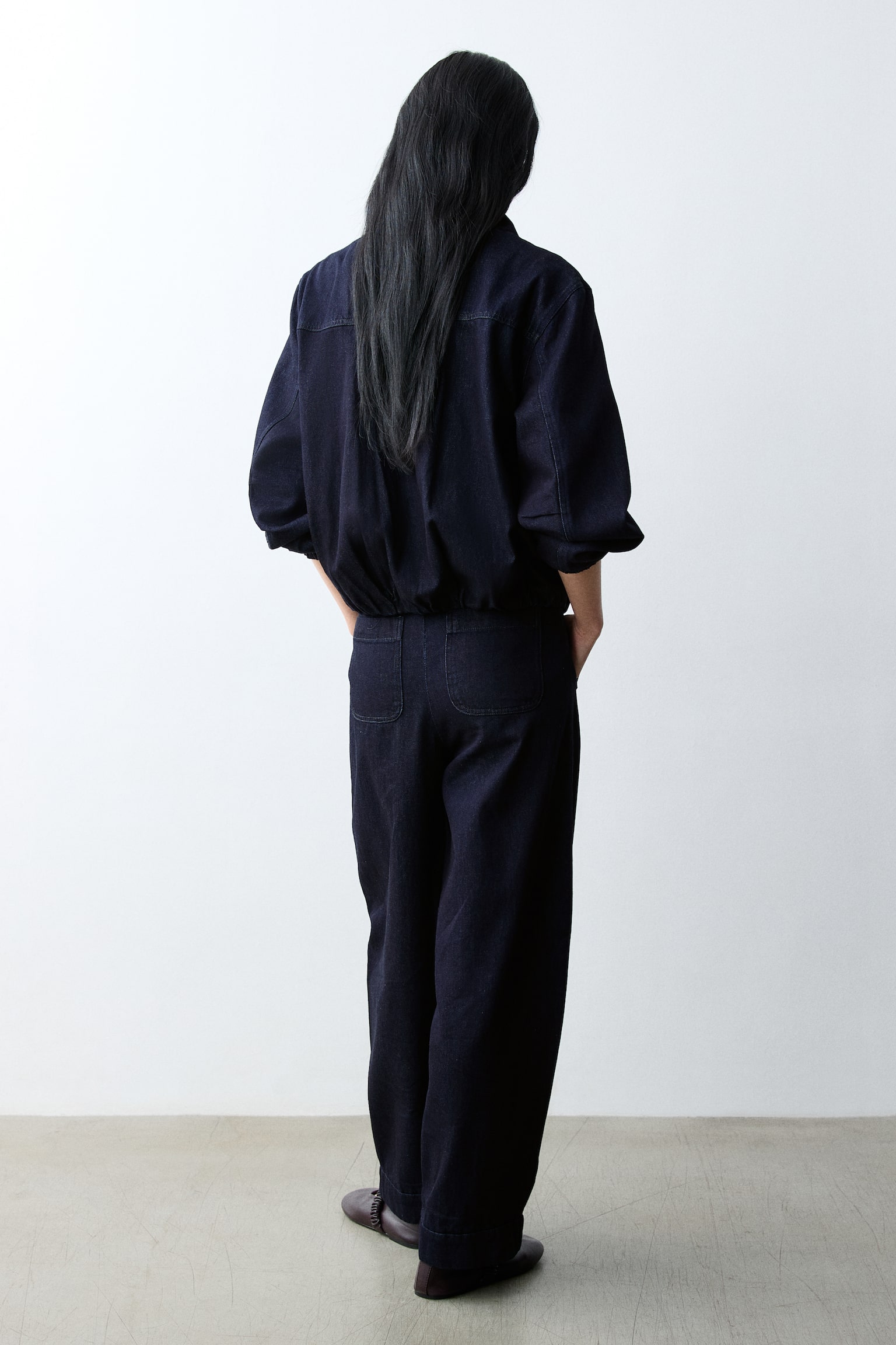 Barrel-leg denim trousers - 4